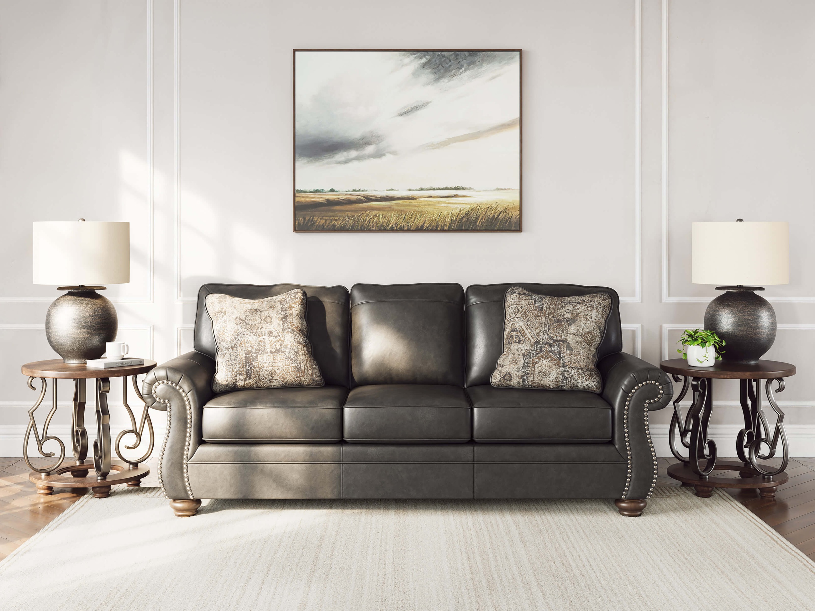 Chasemore Faux Leather Living Room Set