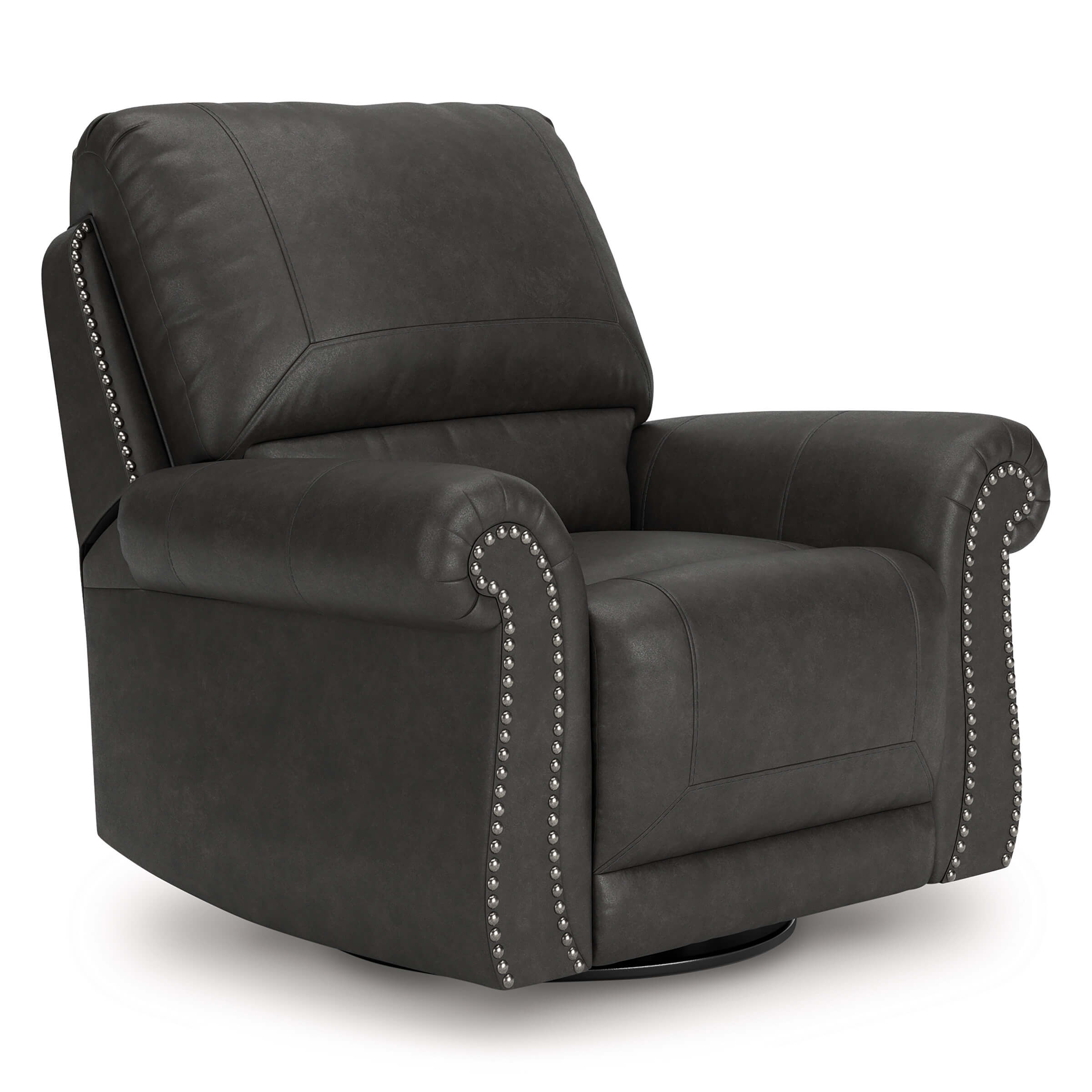 Chasemore Faux Leather Swivel Glider Recliner