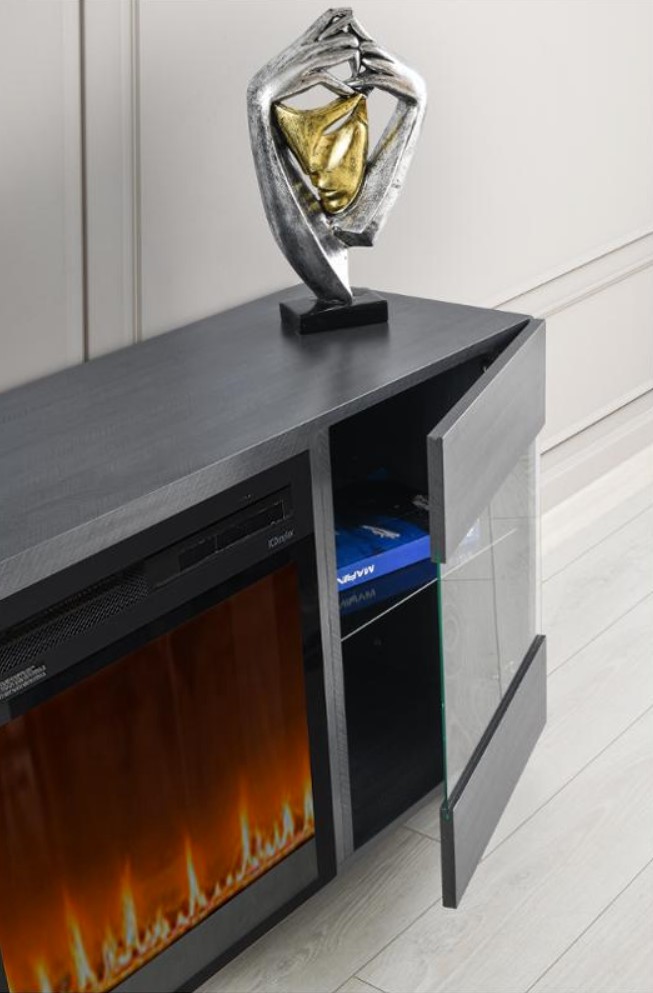 SM Windham 64" TV Console w/Glass Top