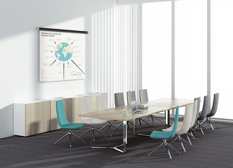 Plana 14-Person Meeting Table with Grommets by NARBUTAS