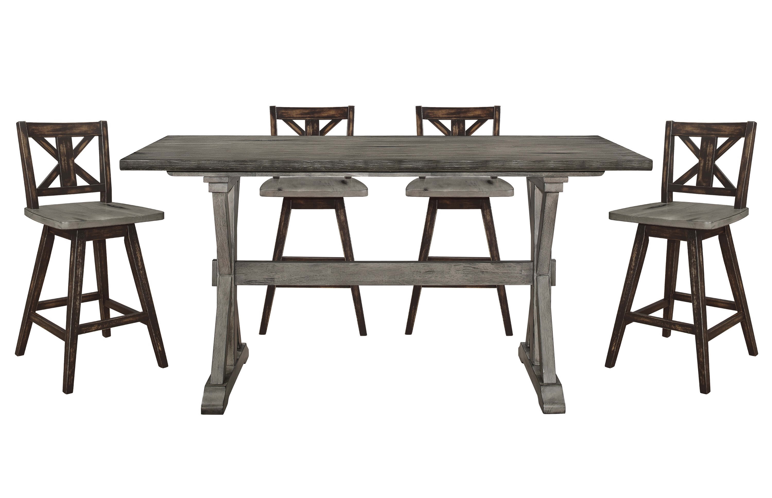 Amsonia Rustic Counter Height Dining Room Set - Thumbnail 2