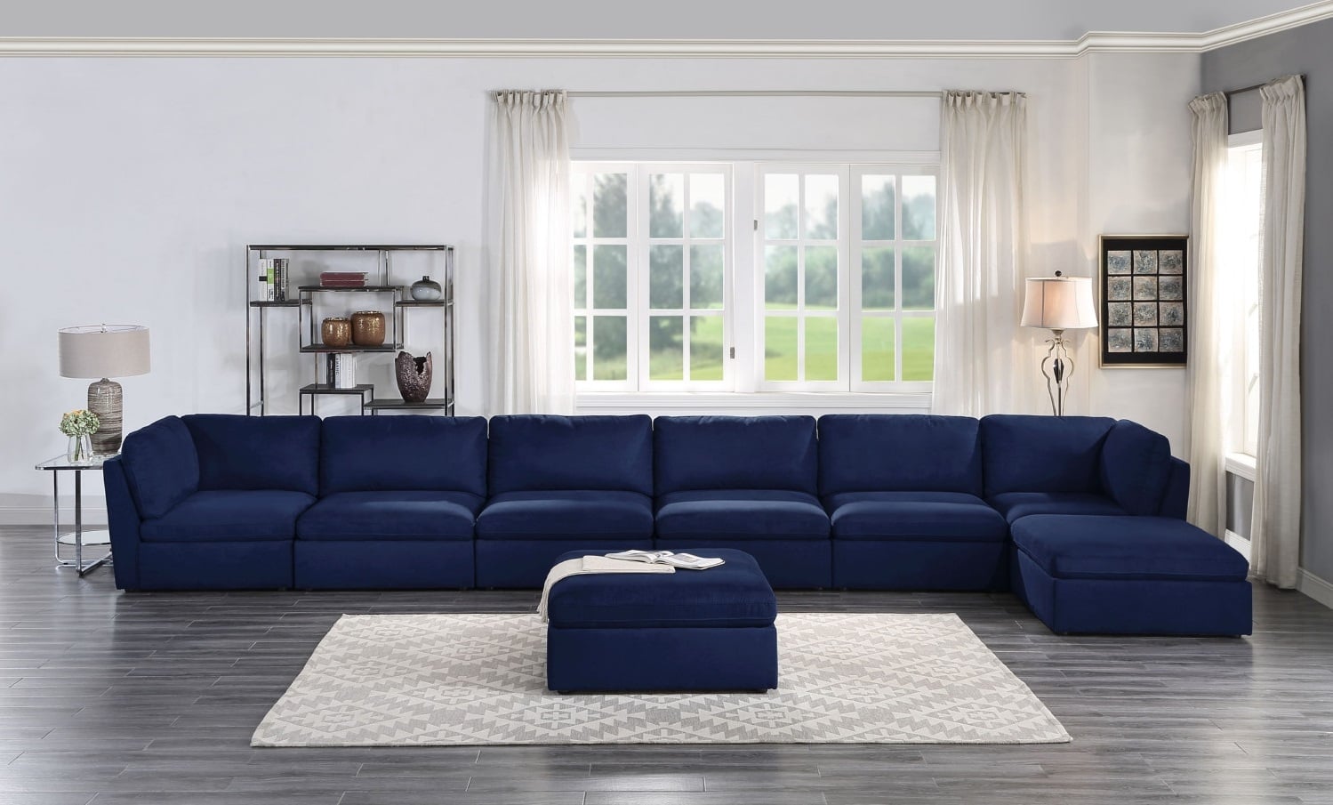 Crosby Fabric Modular L-Shaped Sectional Sofa