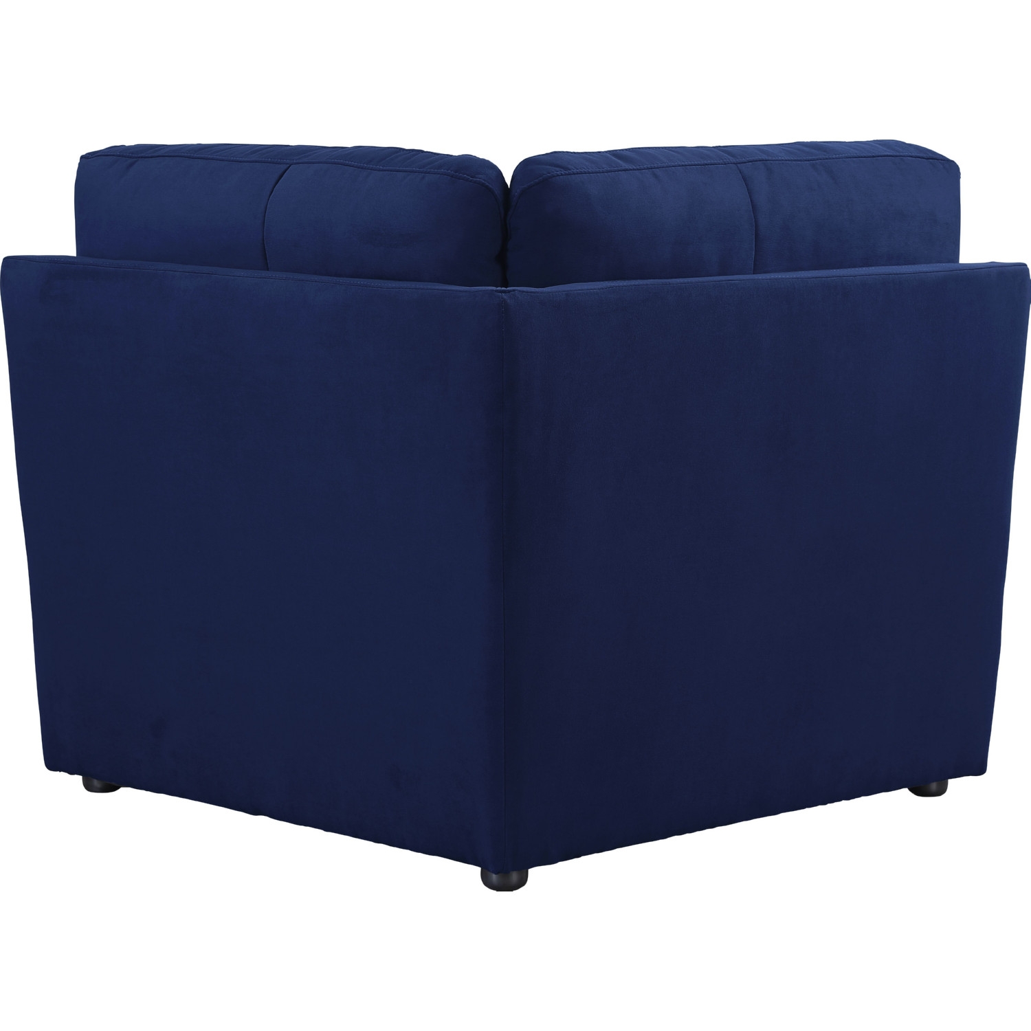 Corner Wedge with Fabric Seat and Pillow Back, Blue