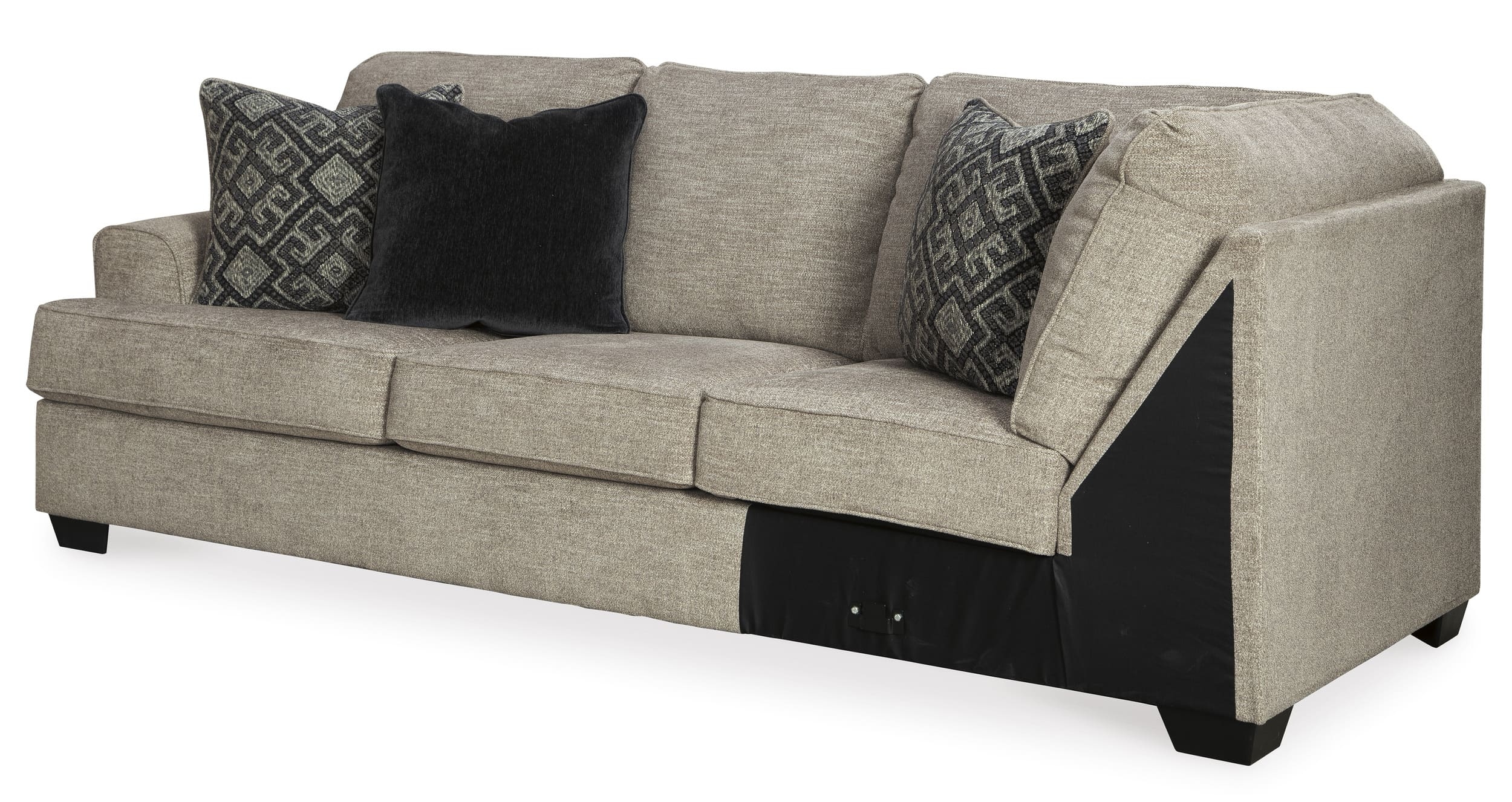 Bovarian 2-Piece Polyester L-Shaped Sectional Sofa