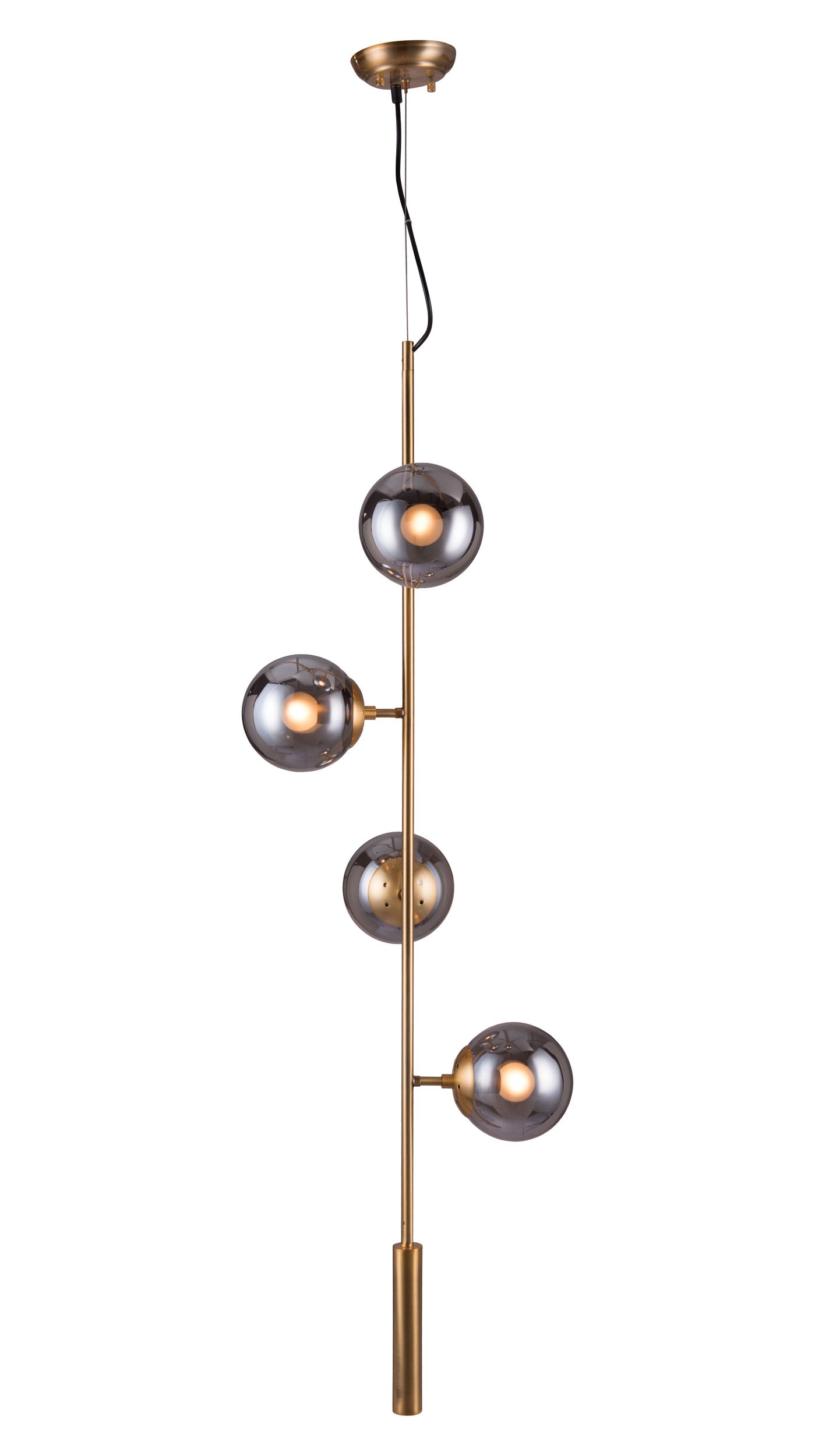 Zatara Tinted Glass/Steel Ceiling Lamp