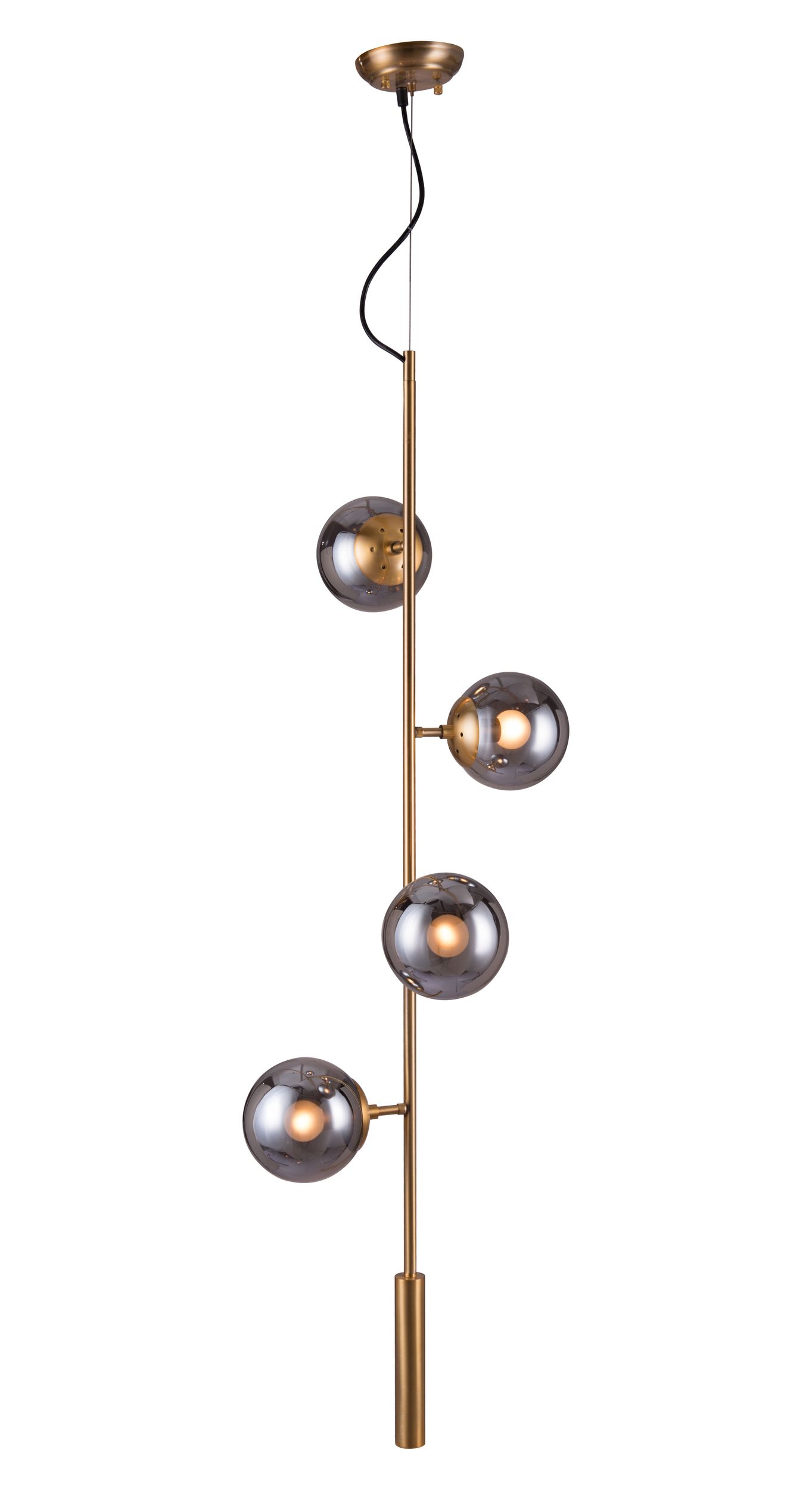 Zatara Tinted Glass/Steel Ceiling Lamp