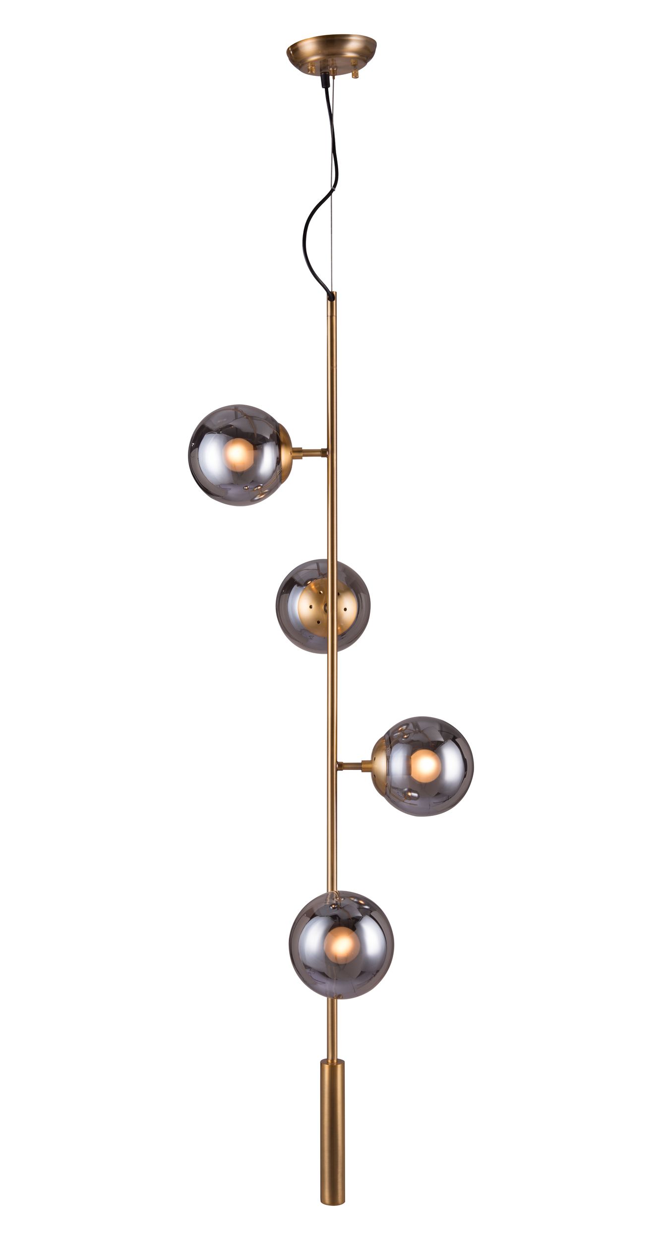 Zatara Tinted Glass/Steel Ceiling Lamp