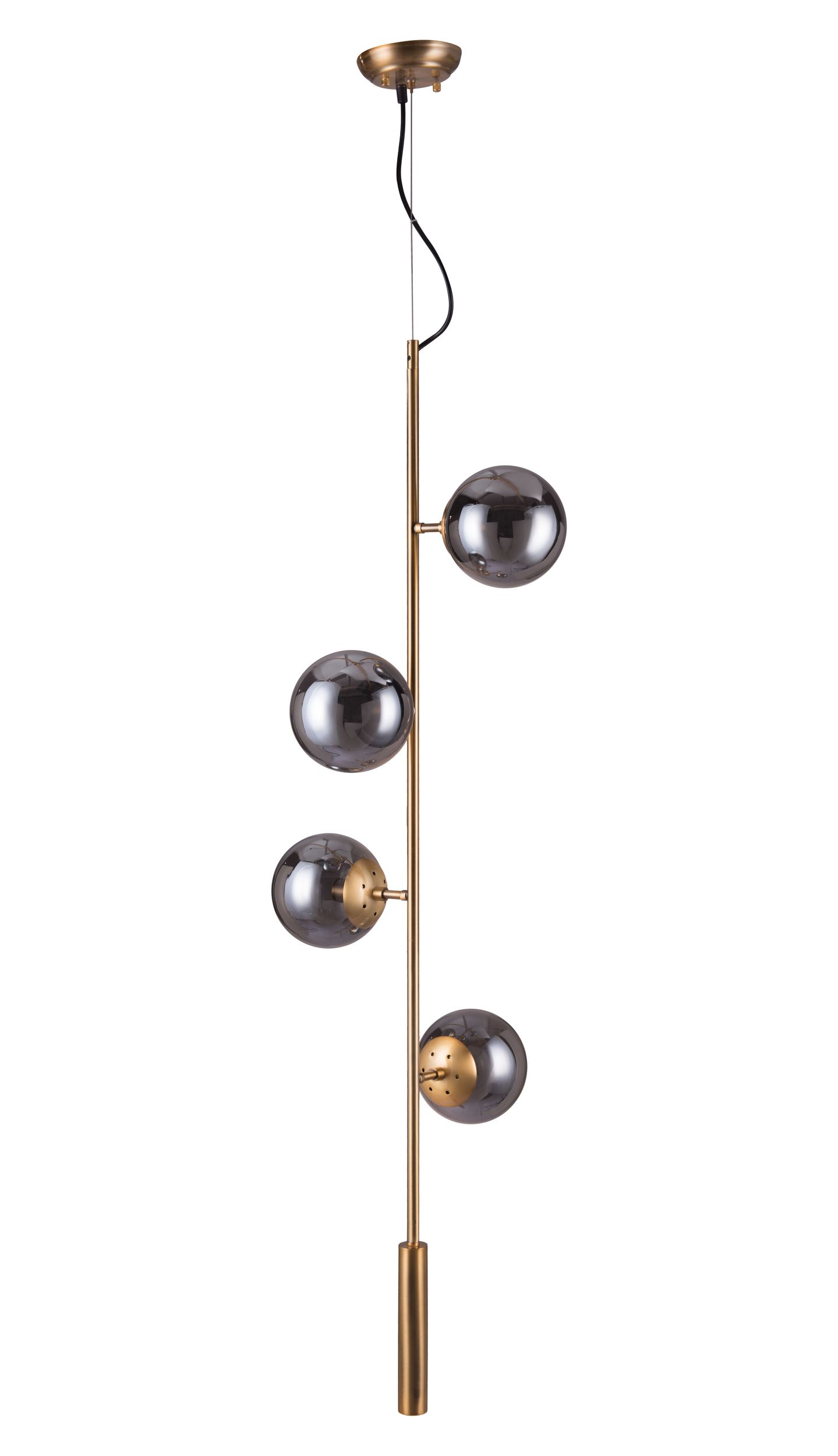 Zatara Tinted Glass/Steel Ceiling Lamp