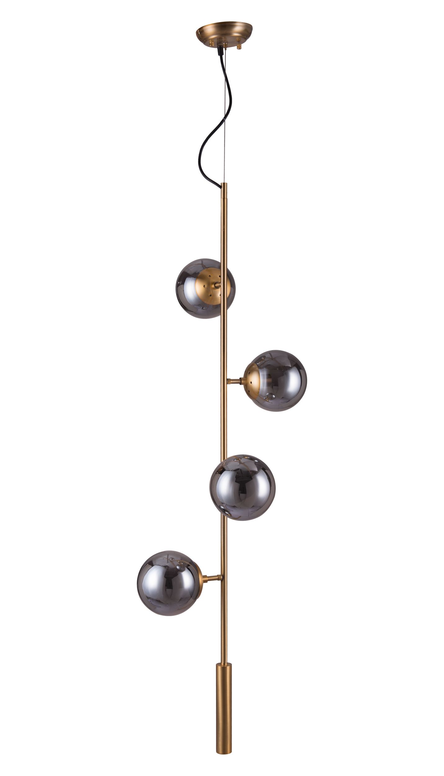 Zatara Tinted Glass/Steel Ceiling Lamp