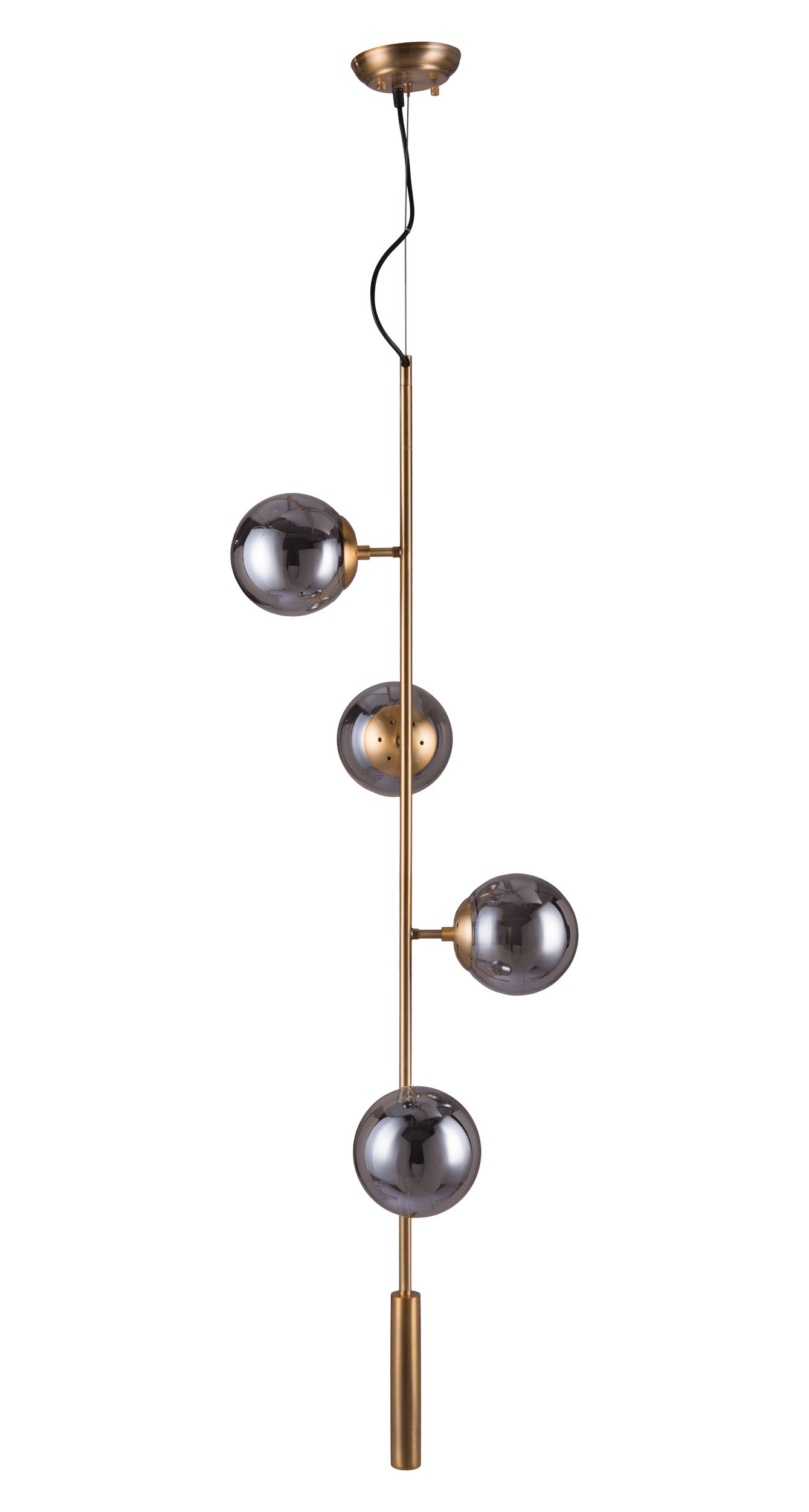Zatara Tinted Glass/Steel Ceiling Lamp