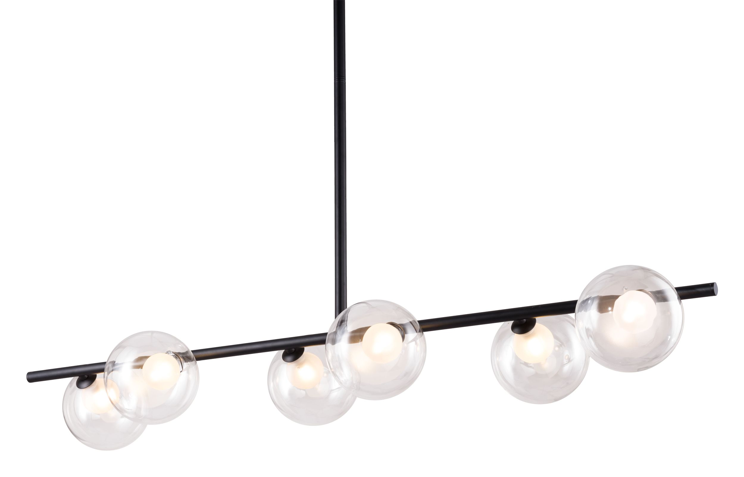 Keyoz Glass/Steel Ceiling Lamp