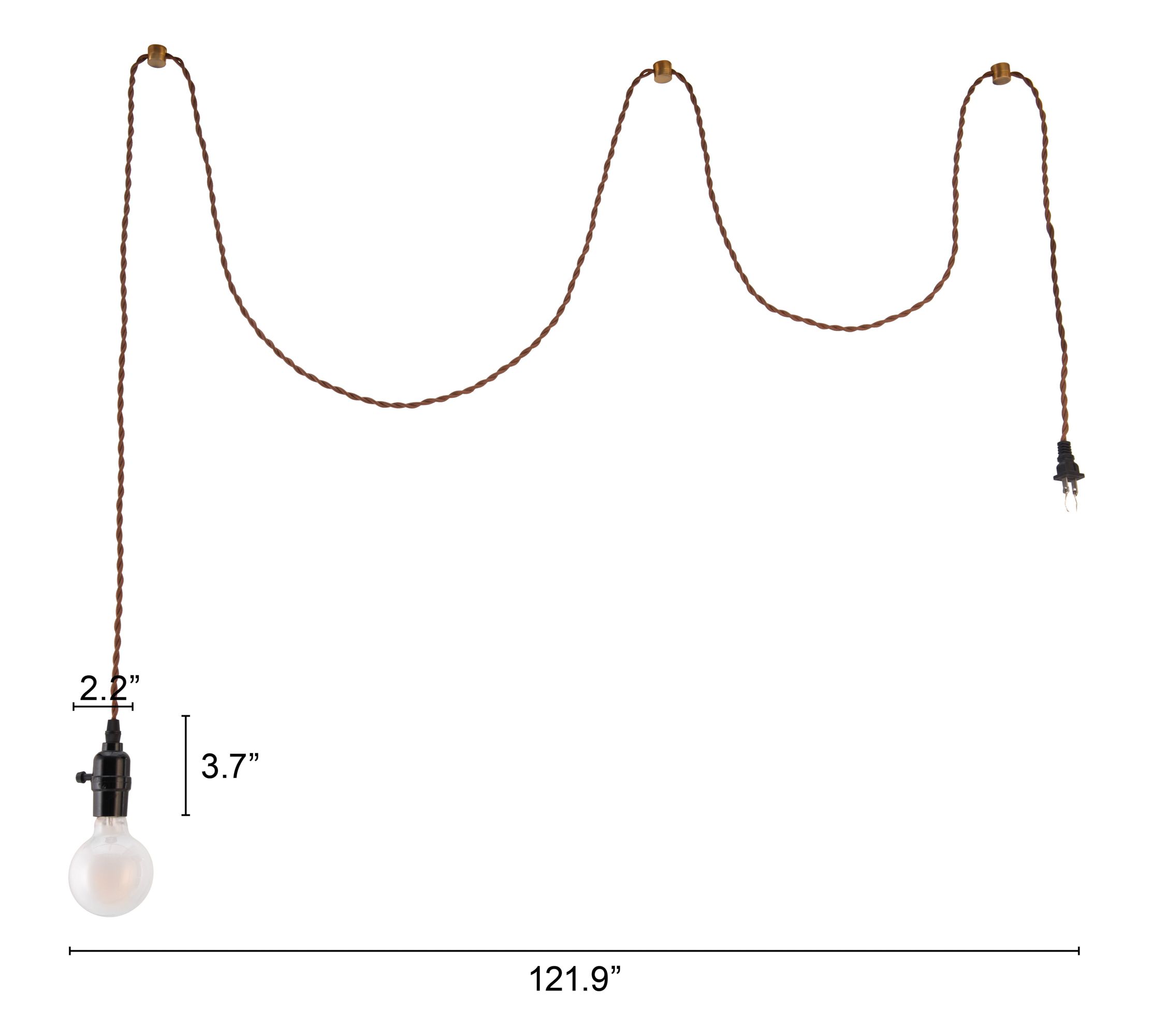 Molly Braided Nylon/Steel Ceiling Lamp