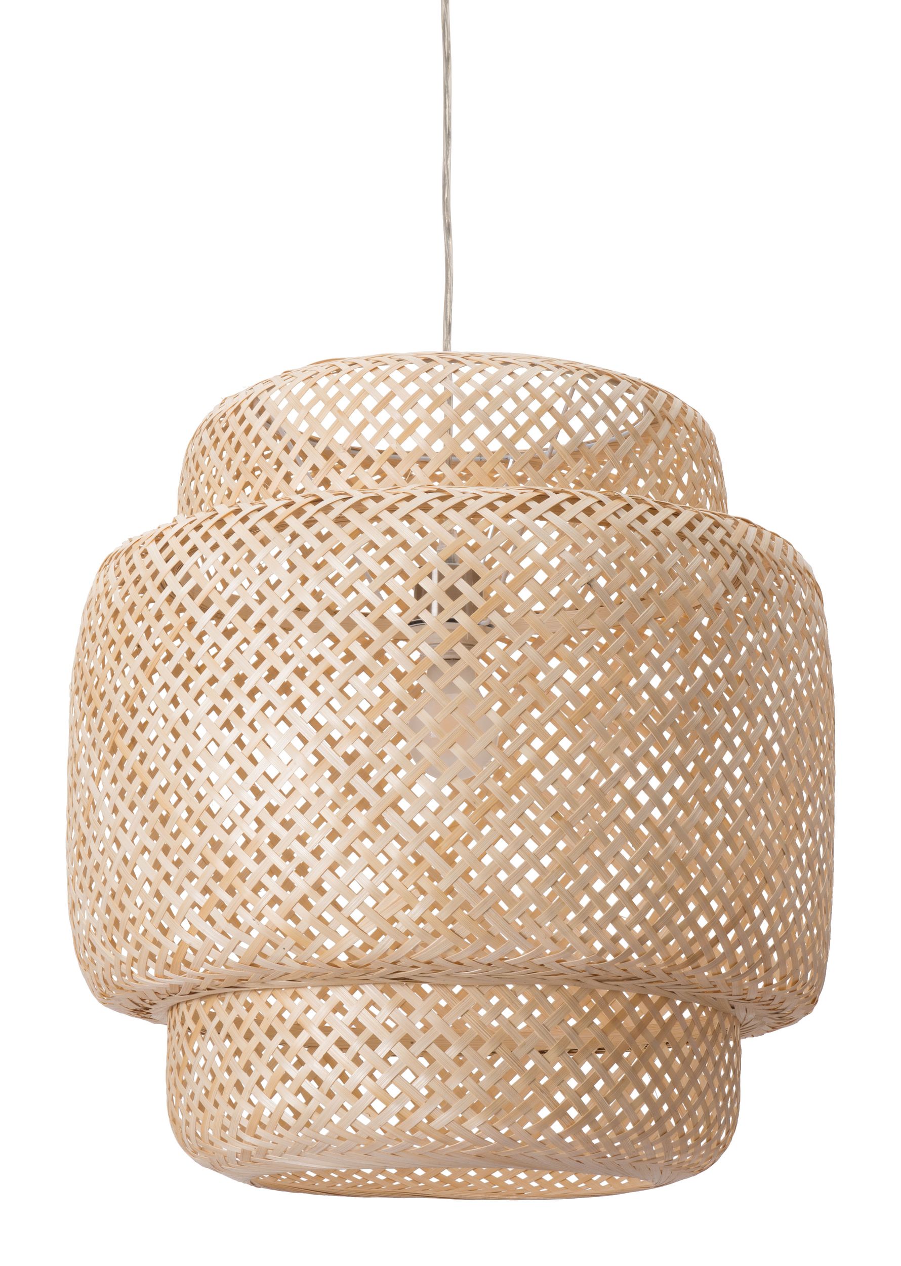 Finch Bamboo/Steel Ceiling Lamp
