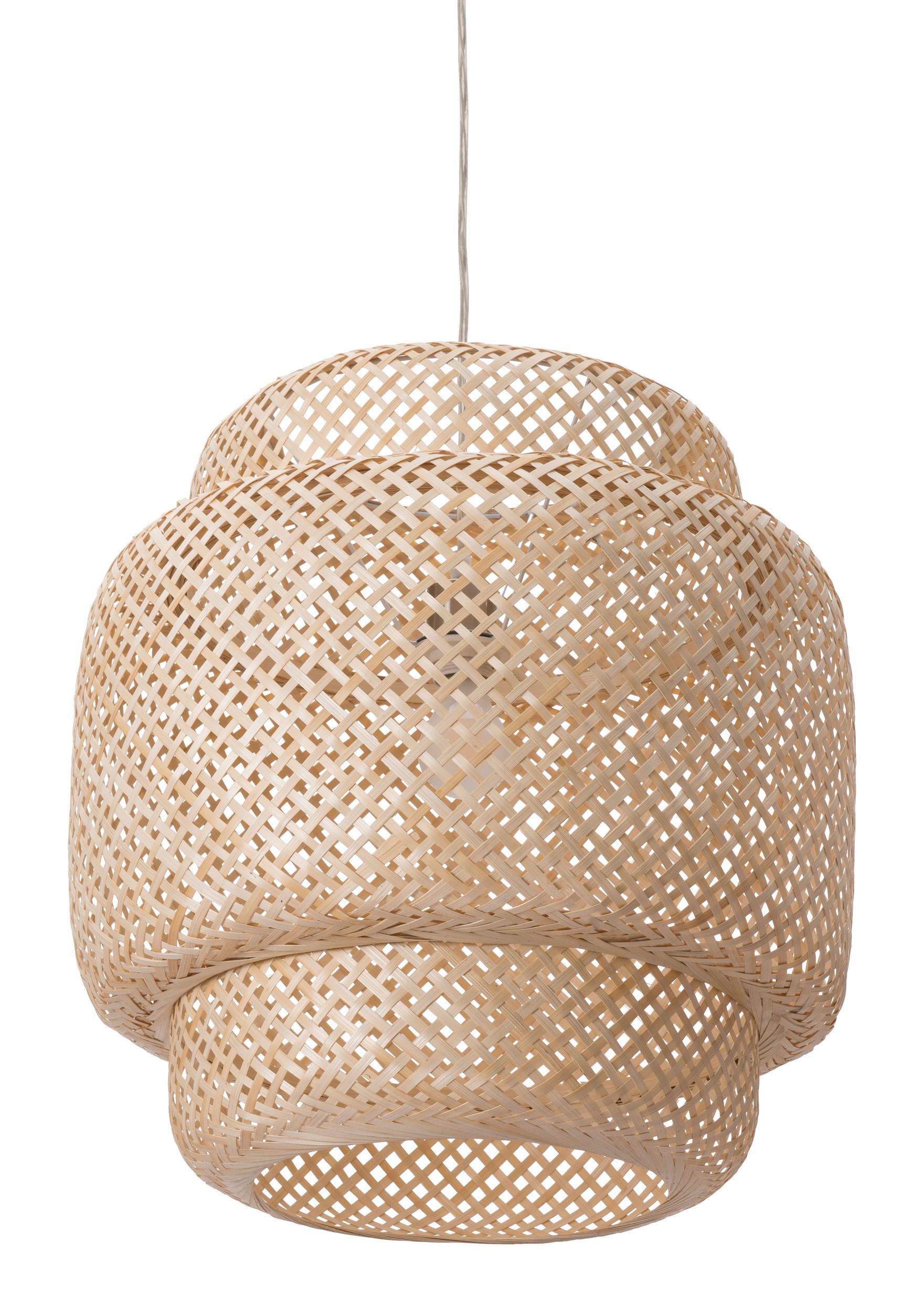 Finch Bamboo/Steel Ceiling Lamp