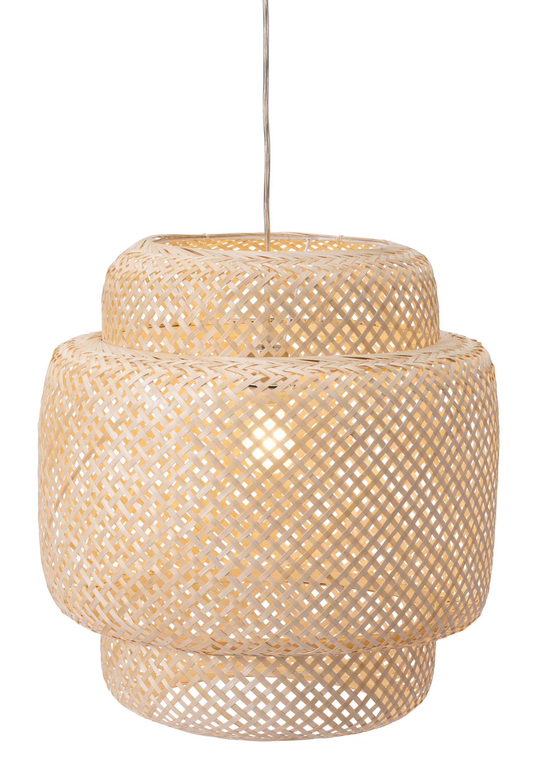Finch Bamboo/Steel Ceiling Lamp