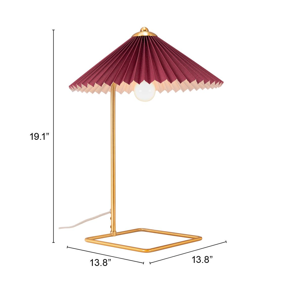 Charo PVC/Steel Table Lamp