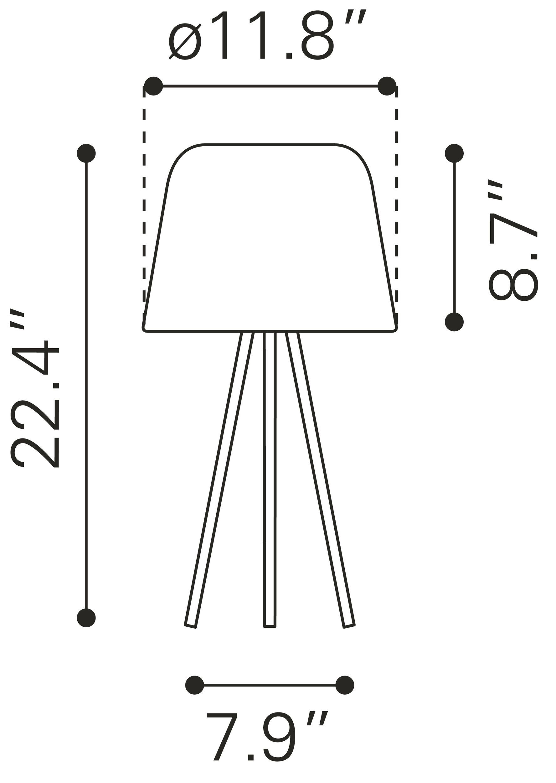 Mozzi Polyester/Steel Table Lamp