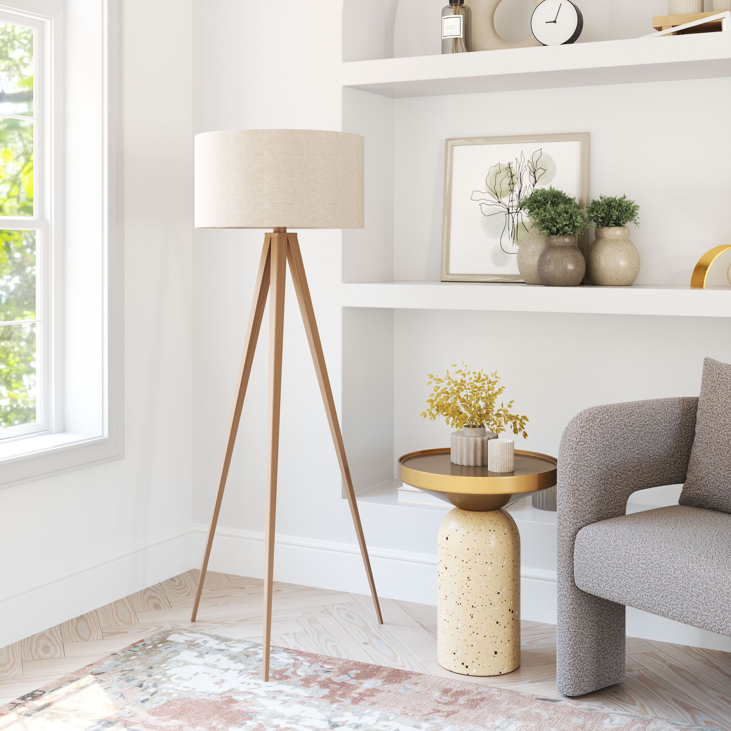 Imperial PVC/Steel Floor Lamp