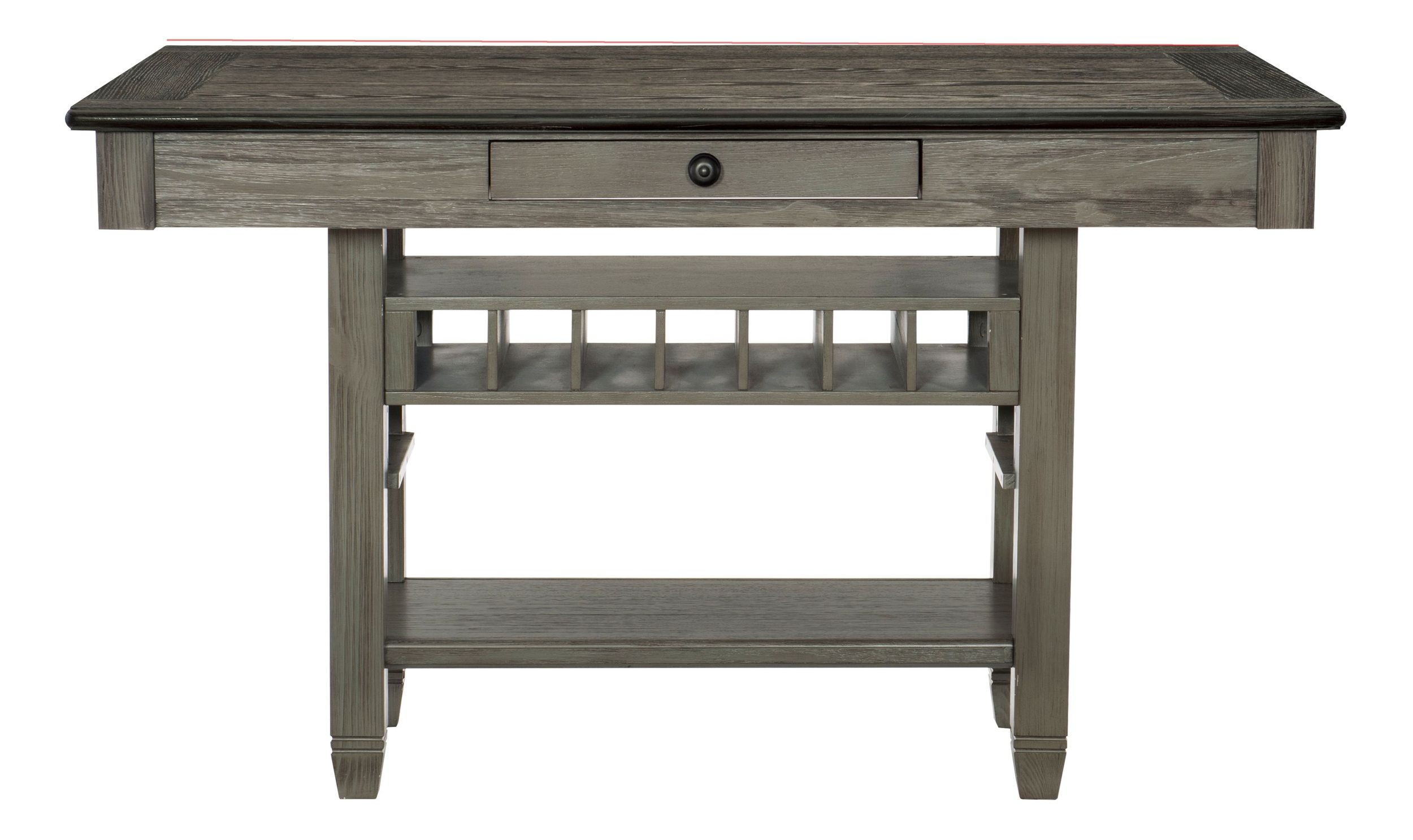 Granby Rectangular Wood Counter Height Set with 4 Drawers