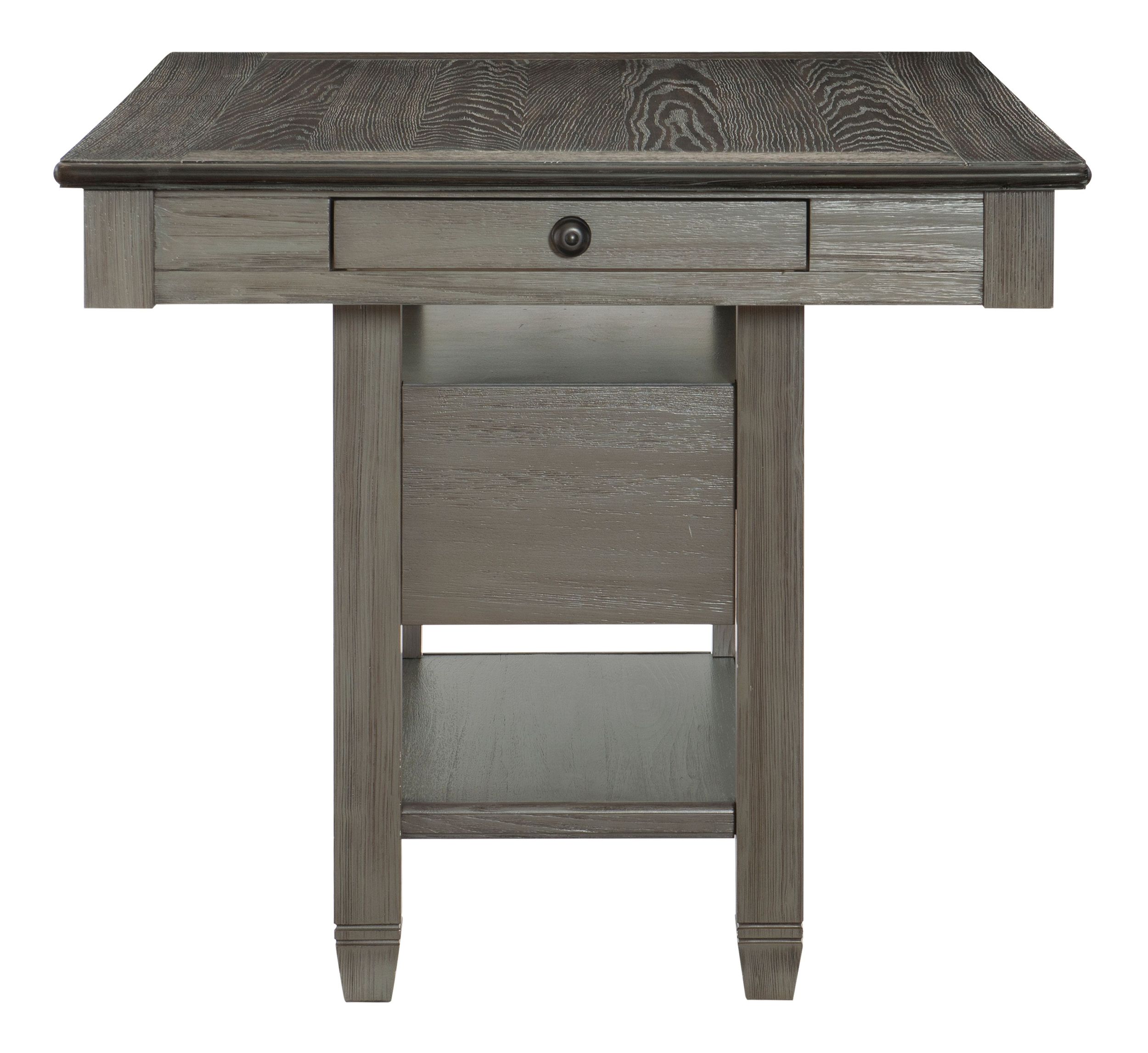 Granby Rectangular Wood Counter Height Set with 4 Drawers