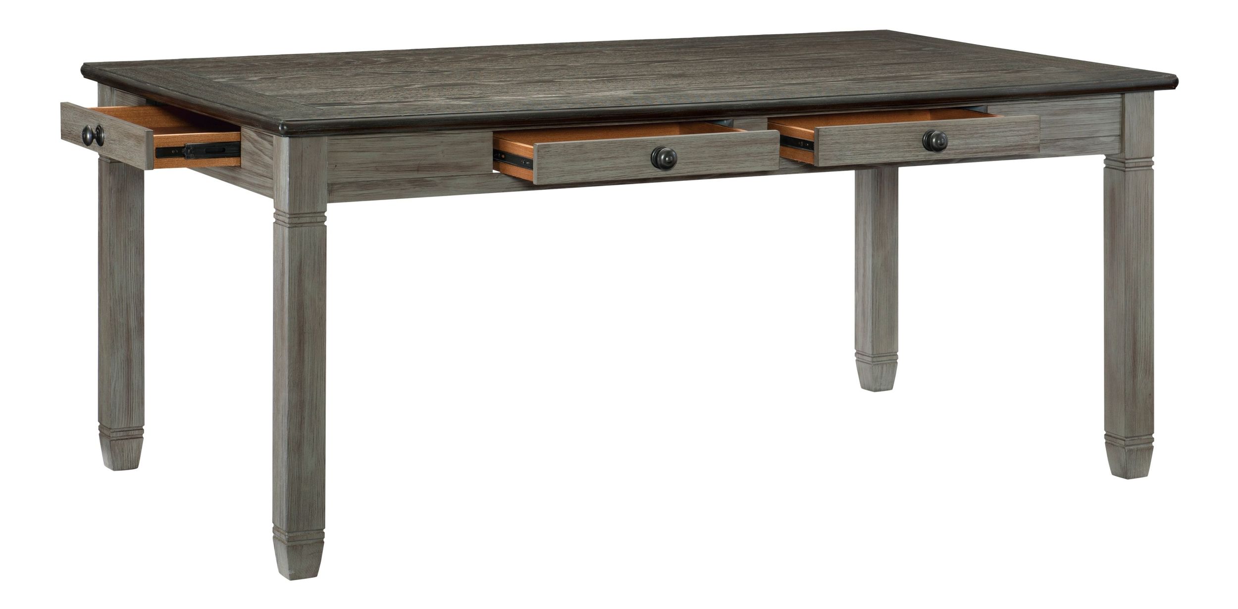 Granby Rectangular Wood Dining Table with 6 Drawers