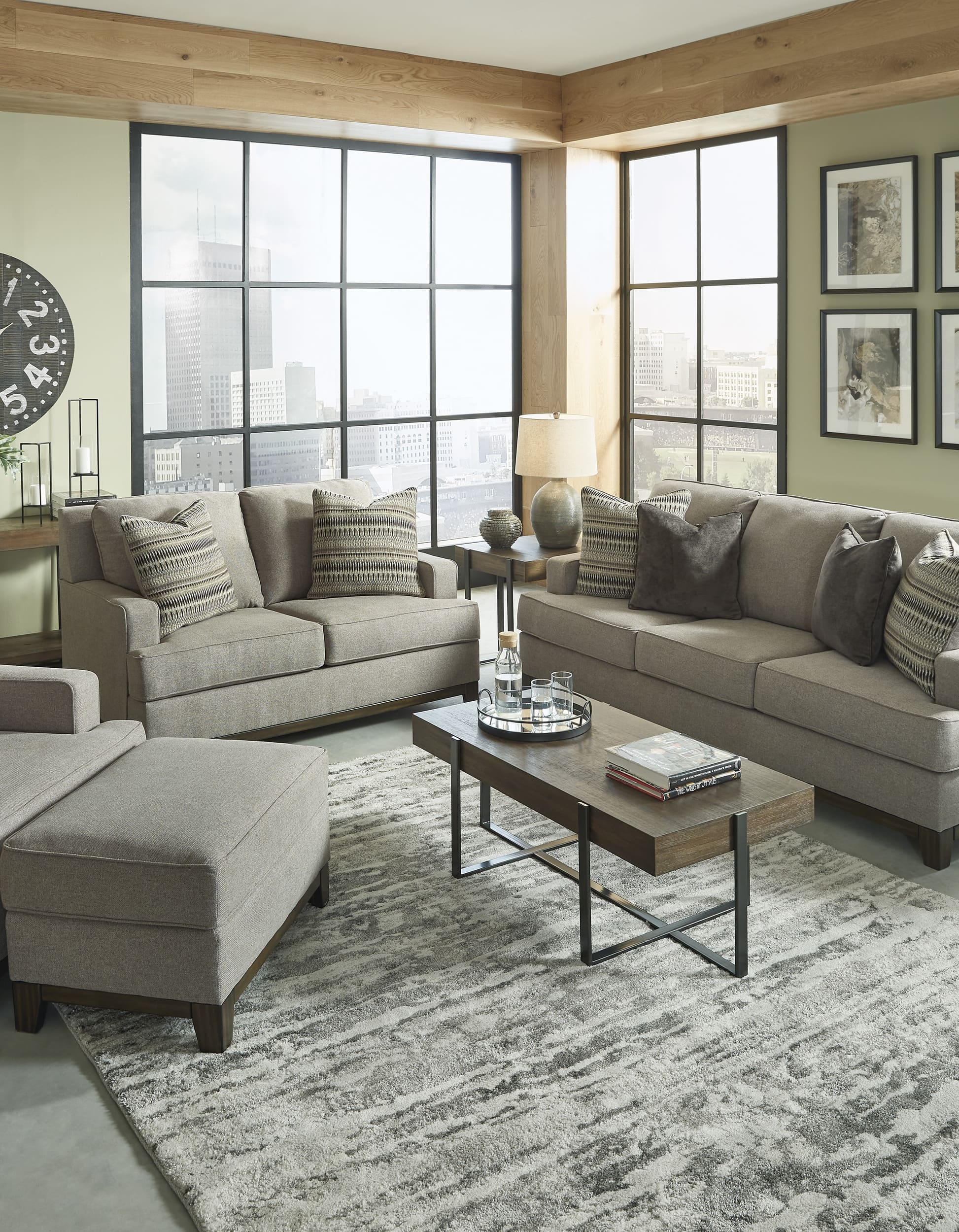 Ashley Kaywood Polyester Sofa Living Room Set