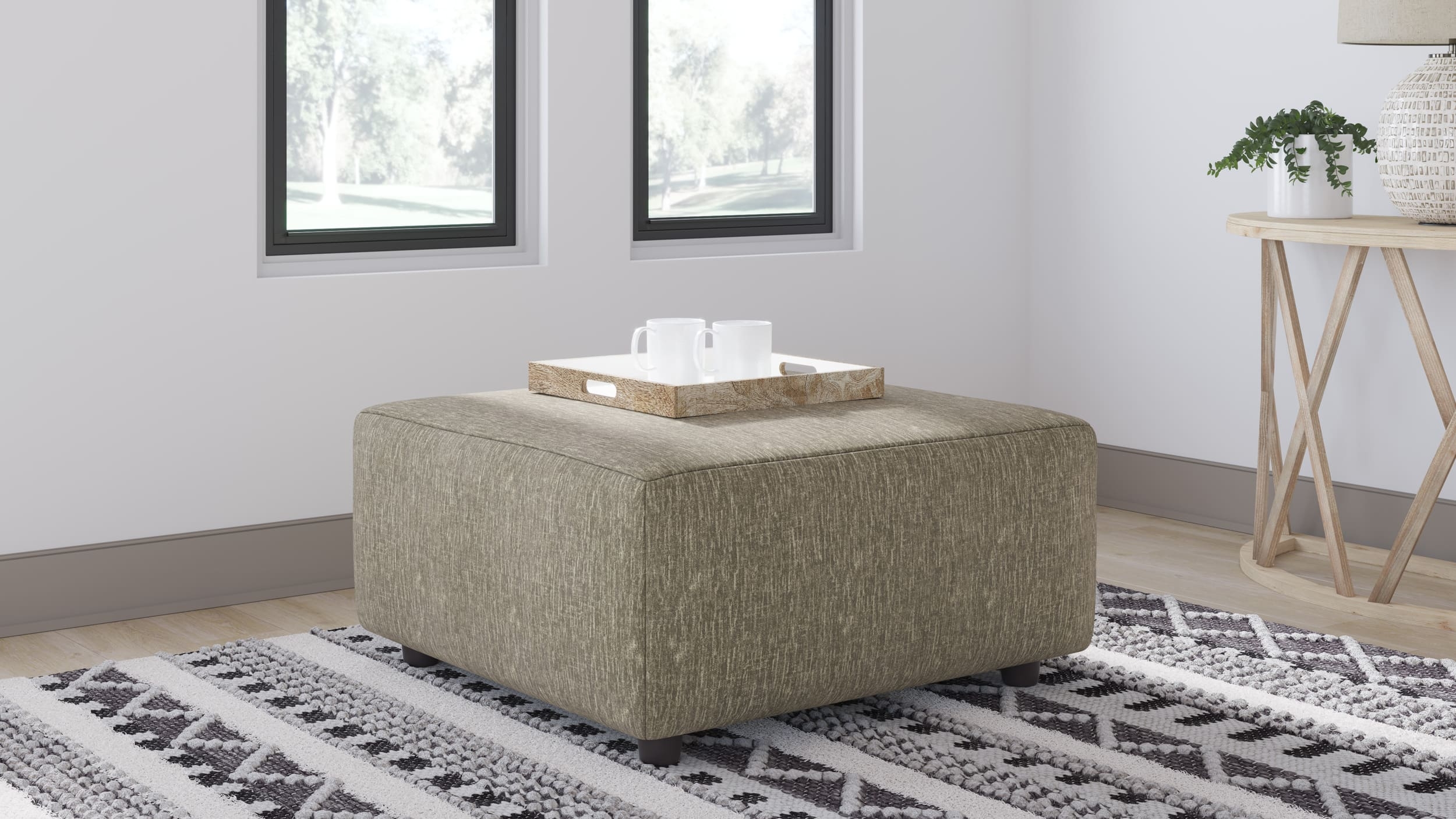 Hoylake Polyester Ottoman