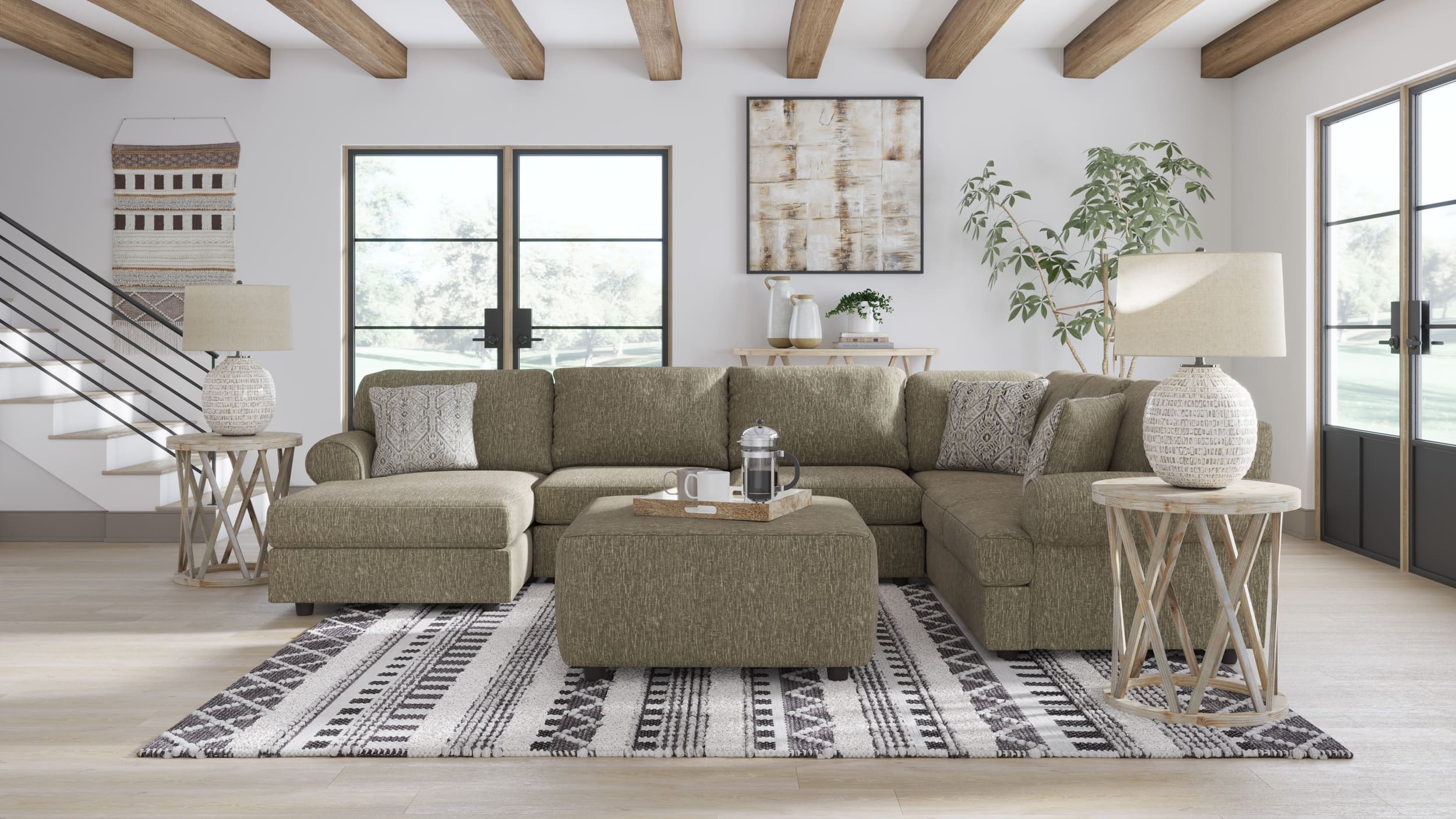 Hoylake Polyester Ottoman