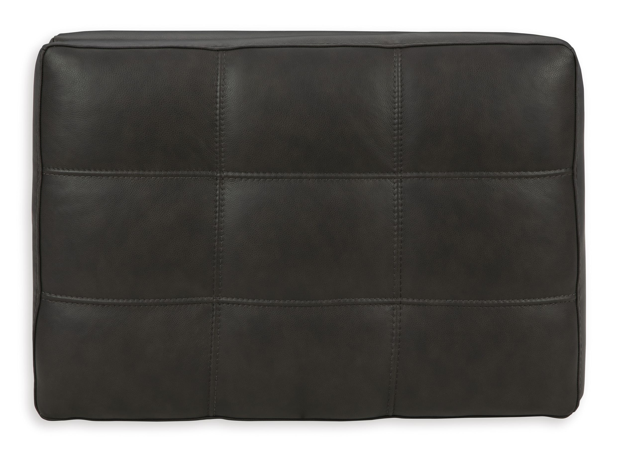 Luigi Thunder Leather Ottoman