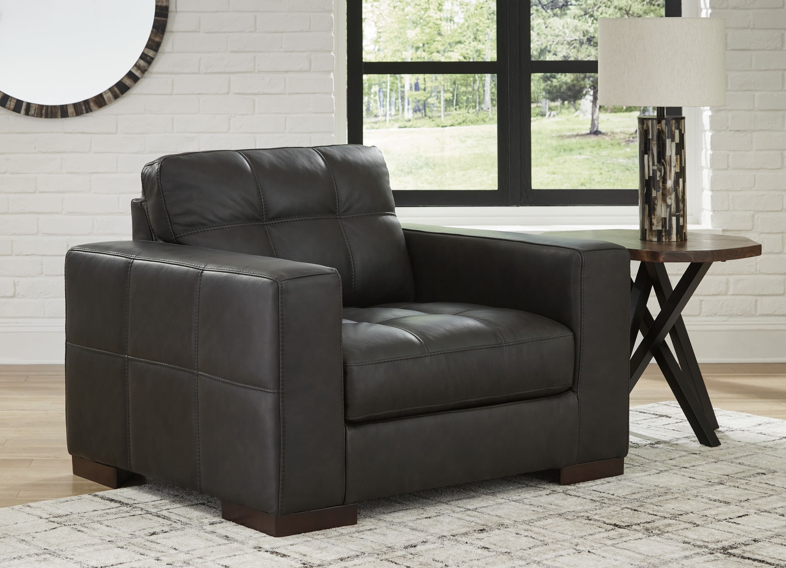 Luigi Leather Oversized Chair