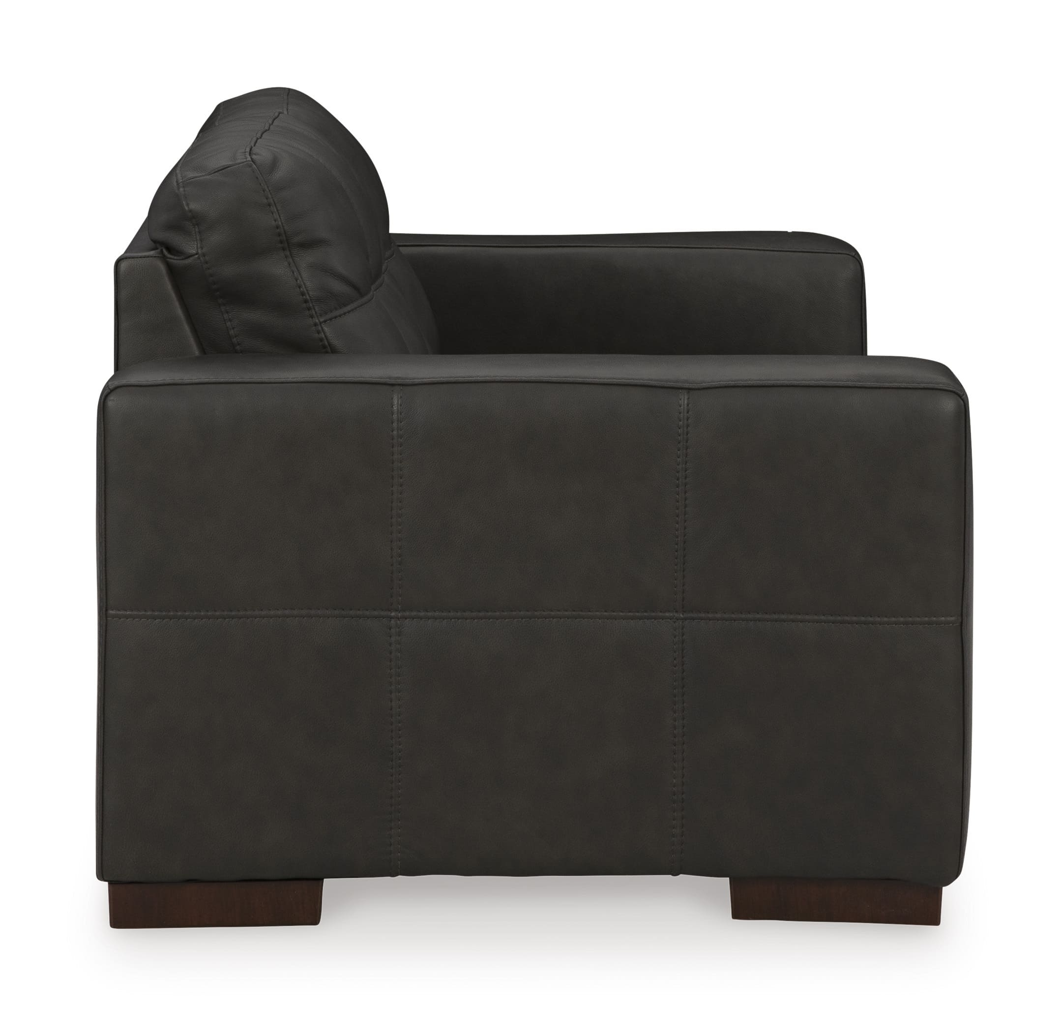 Ashley Luigi Leather Loveseat Side