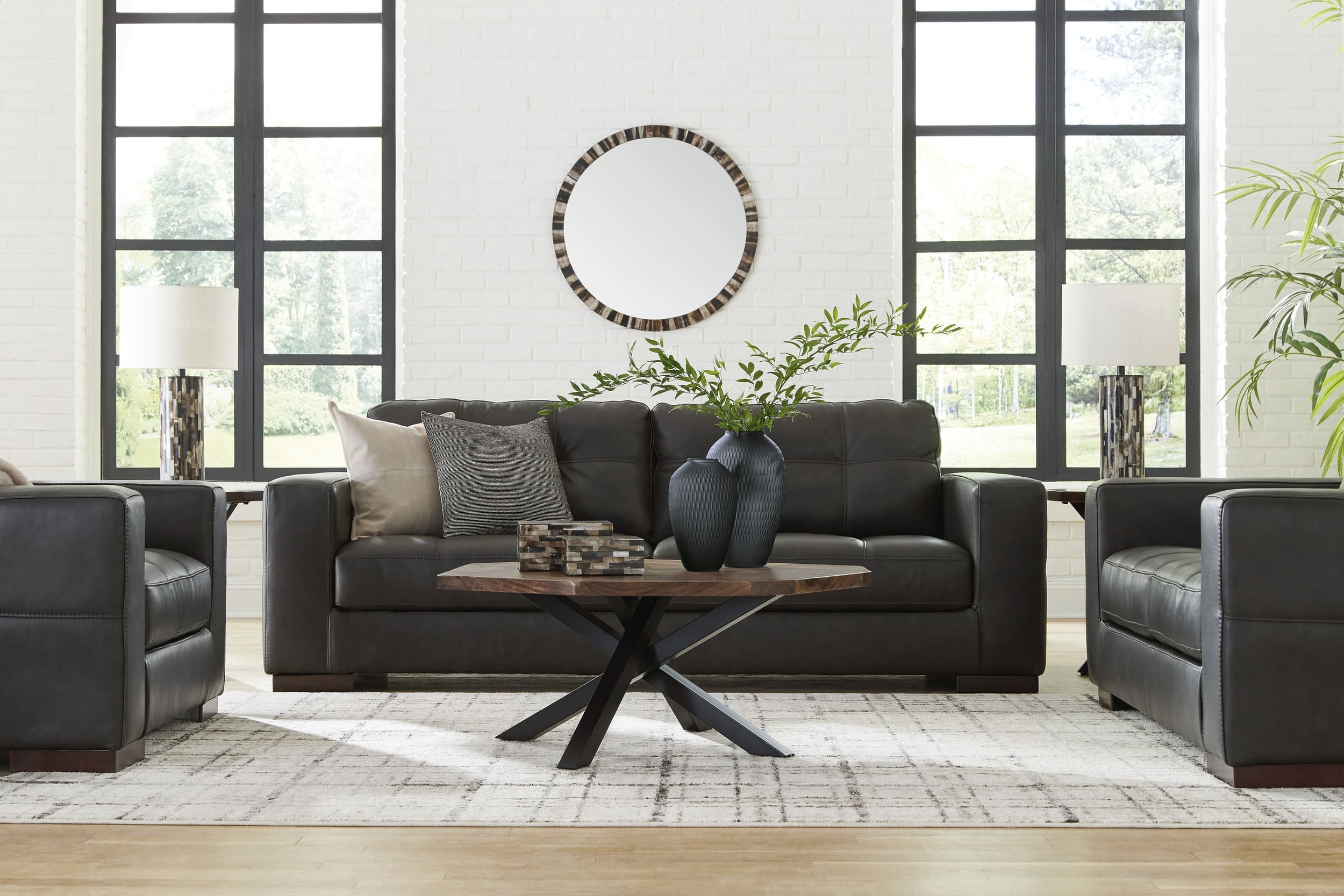 Ashley Luigi Sofa, Loveseat And Center Table