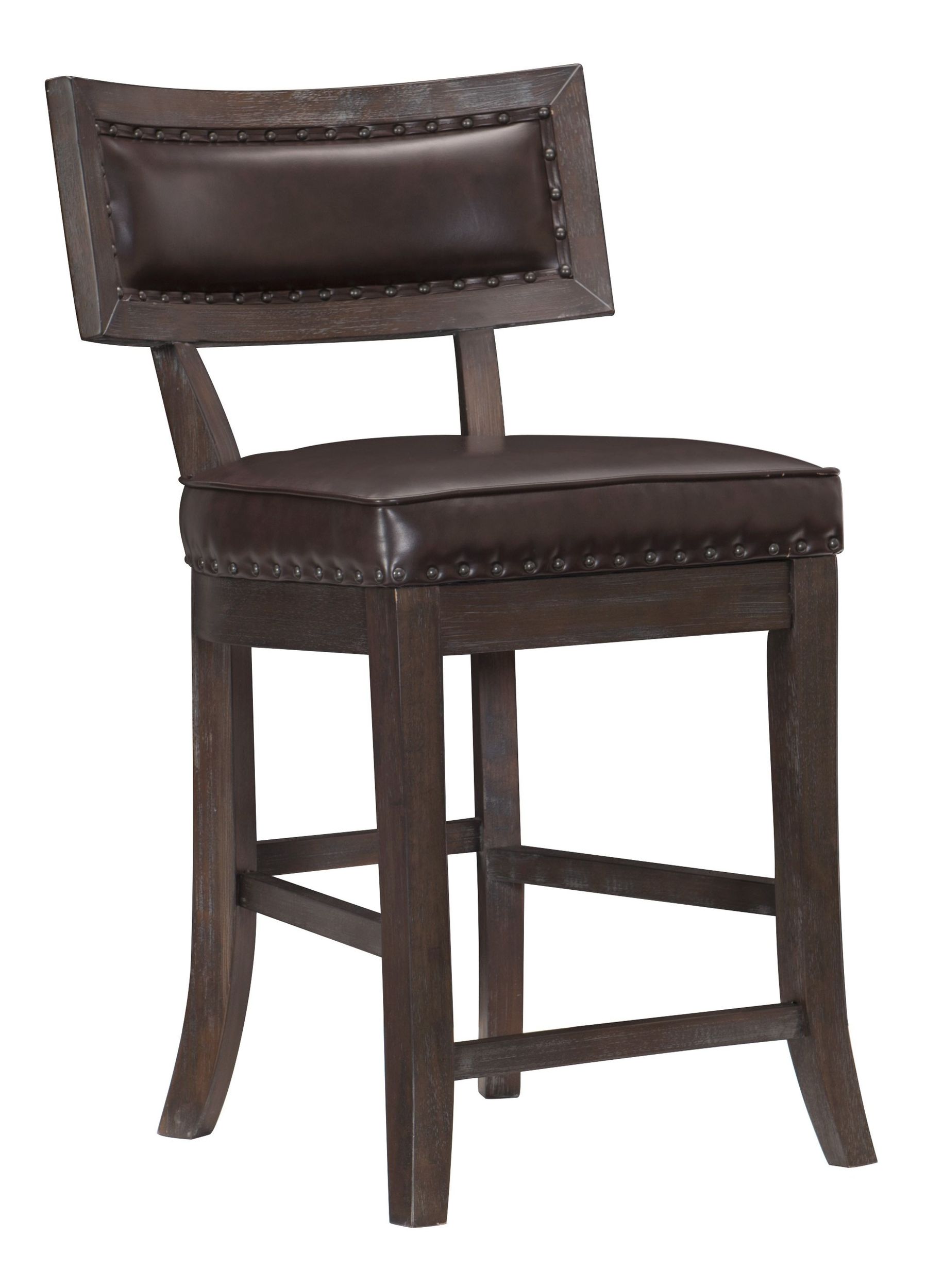 Oxton Wood/Faux Leather Counter Height Chair