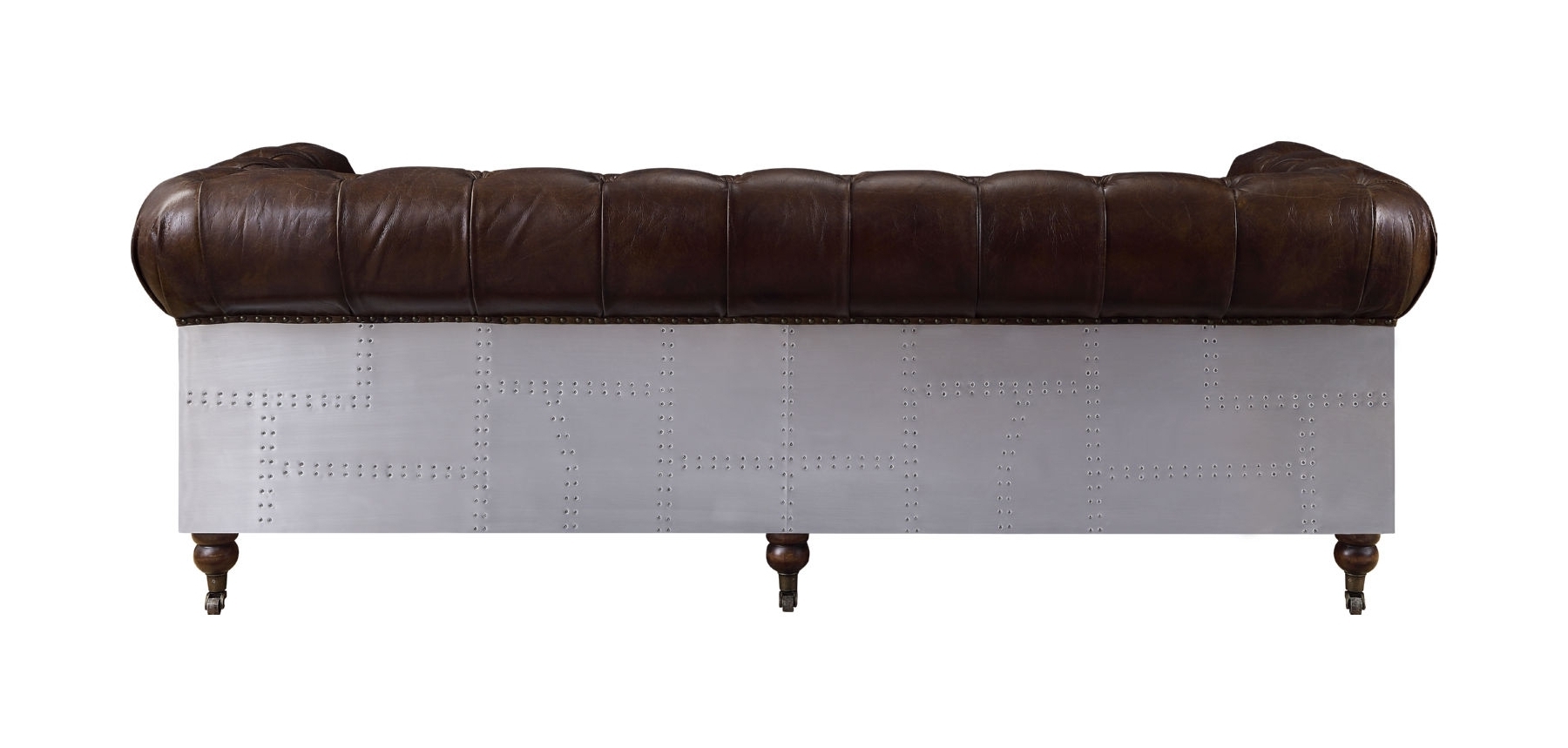Aberdeen Vintage Top Grain Leather/Aluminum Living Room Set