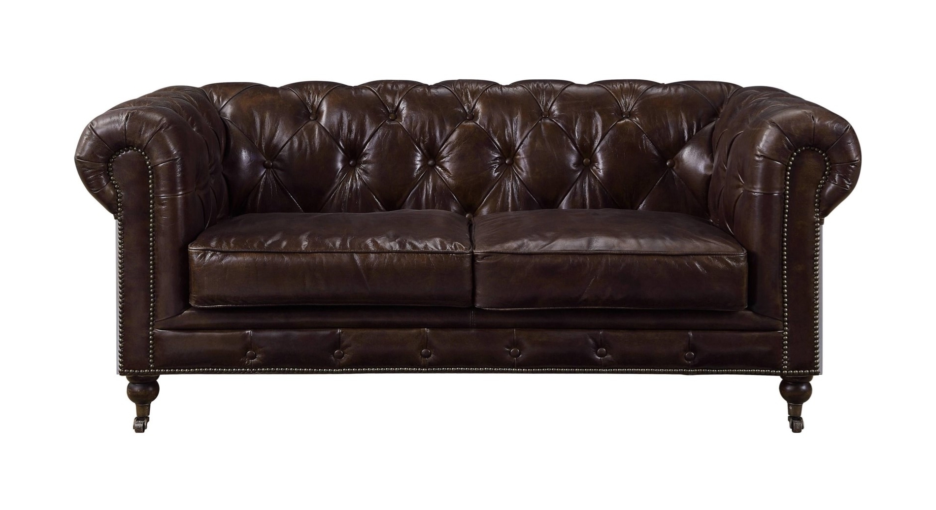 Aberdeen Vintage Top Grain Leather/Aluminum Living Room Set