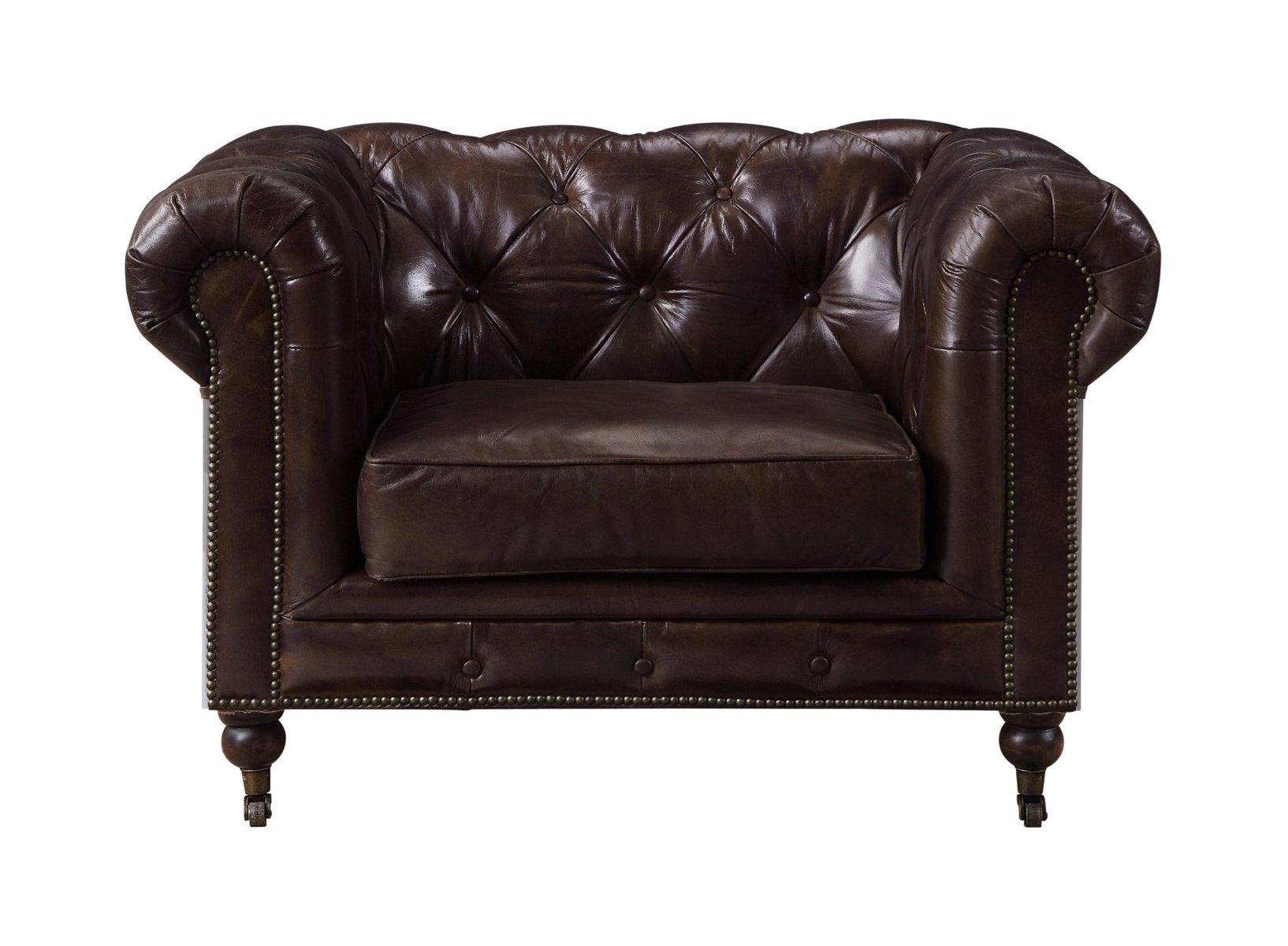 Aberdeen Vintage Top Grain Leather/Aluminum Living Room Set