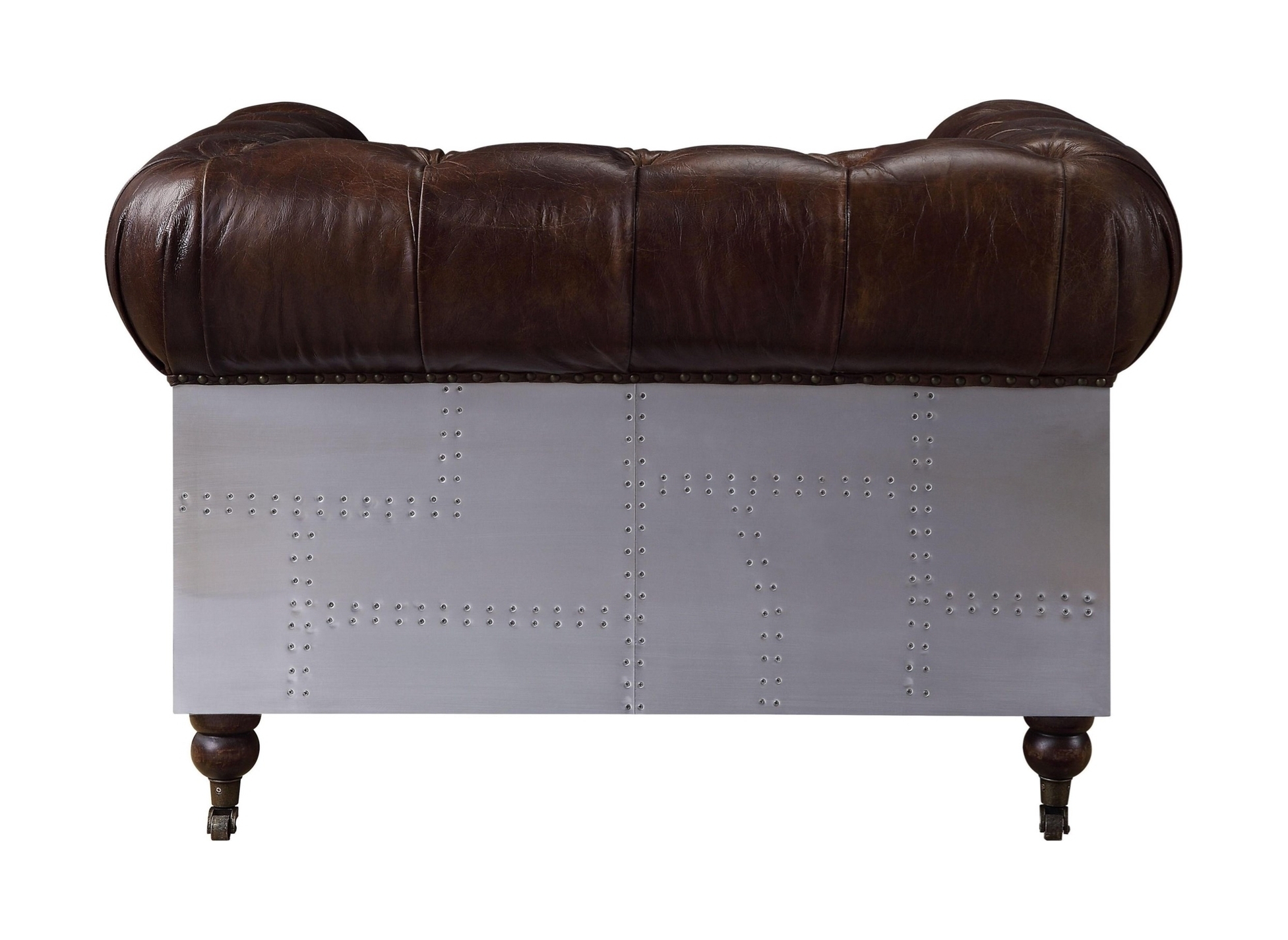 Aberdeen Vintage Top Grain Leather/Aluminum Living Room Set