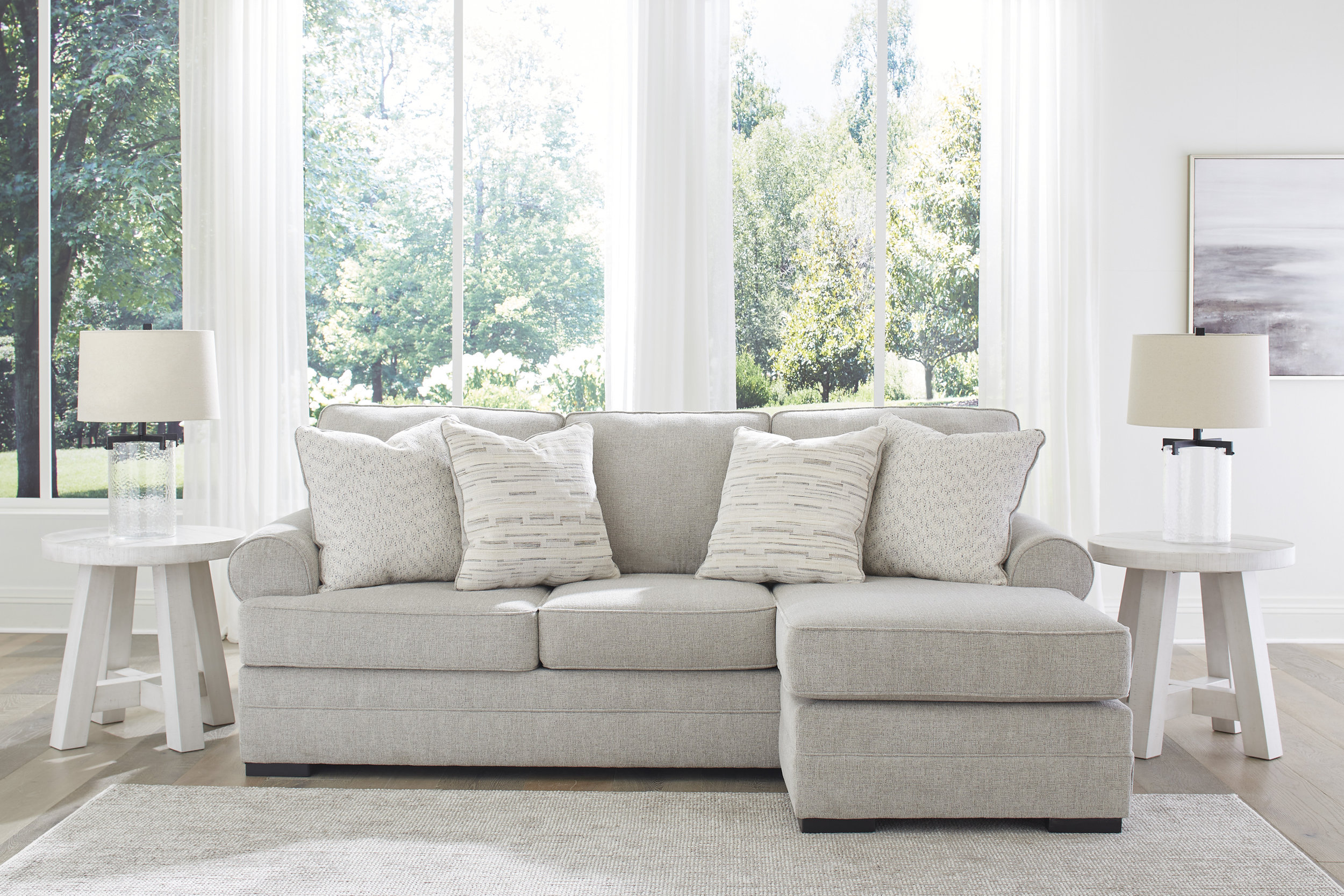 Eastonbridge Fabric L-Shaped Sectional Sofa w/Right Hand Chaise Facing