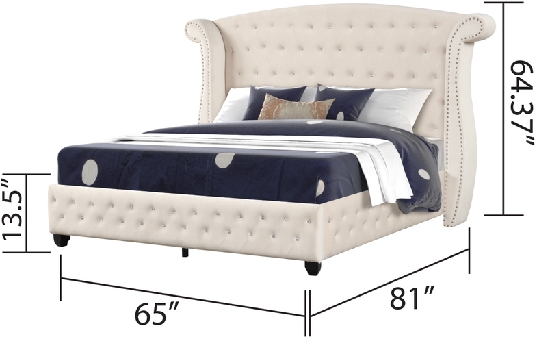 Sophia Fabric Upholstered Bed