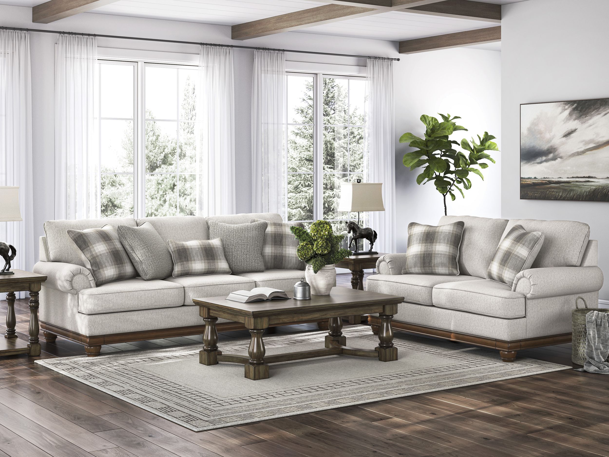 Clearbrooke Polyester Living Room Set