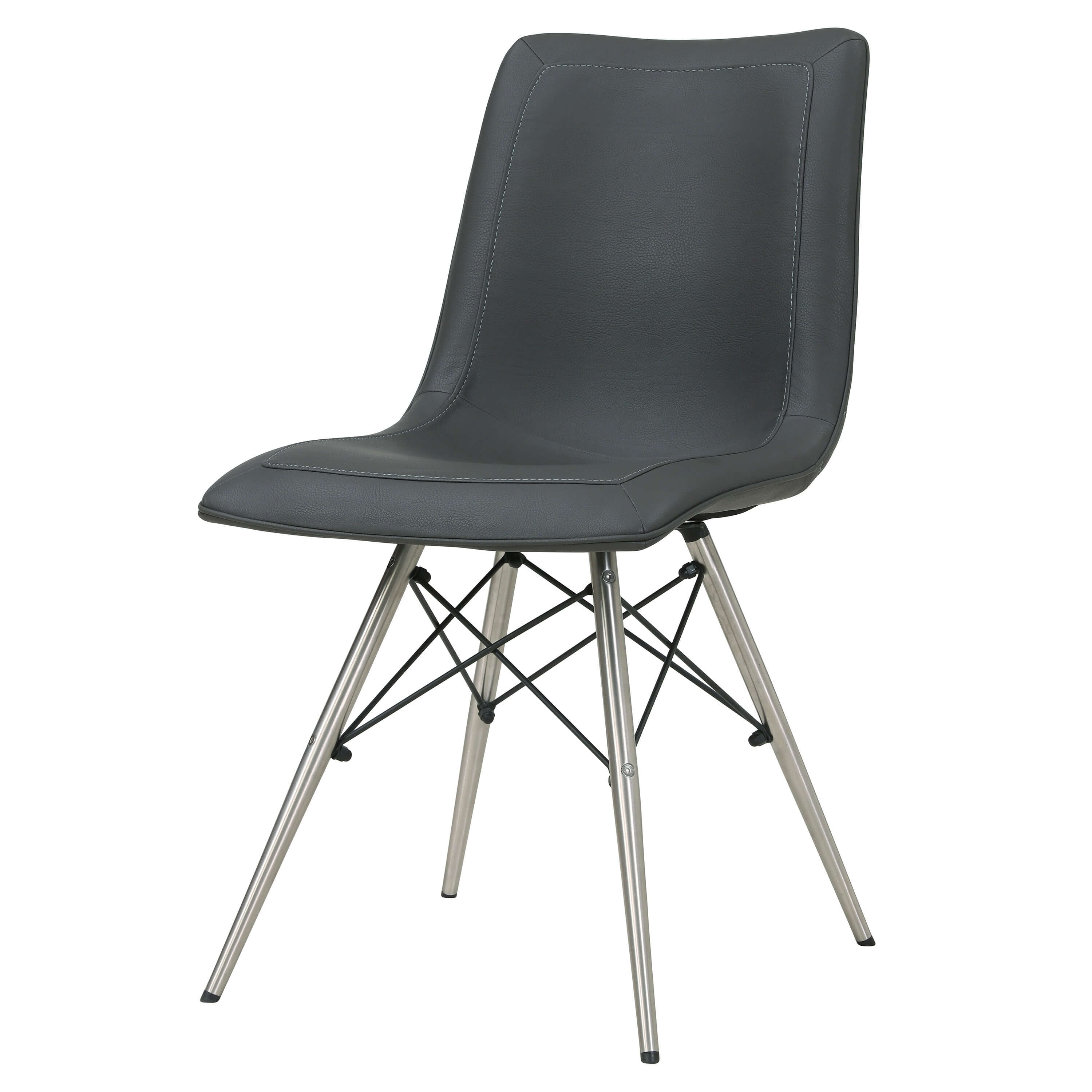 Blaine PU Chair, Stainless Steel Legs