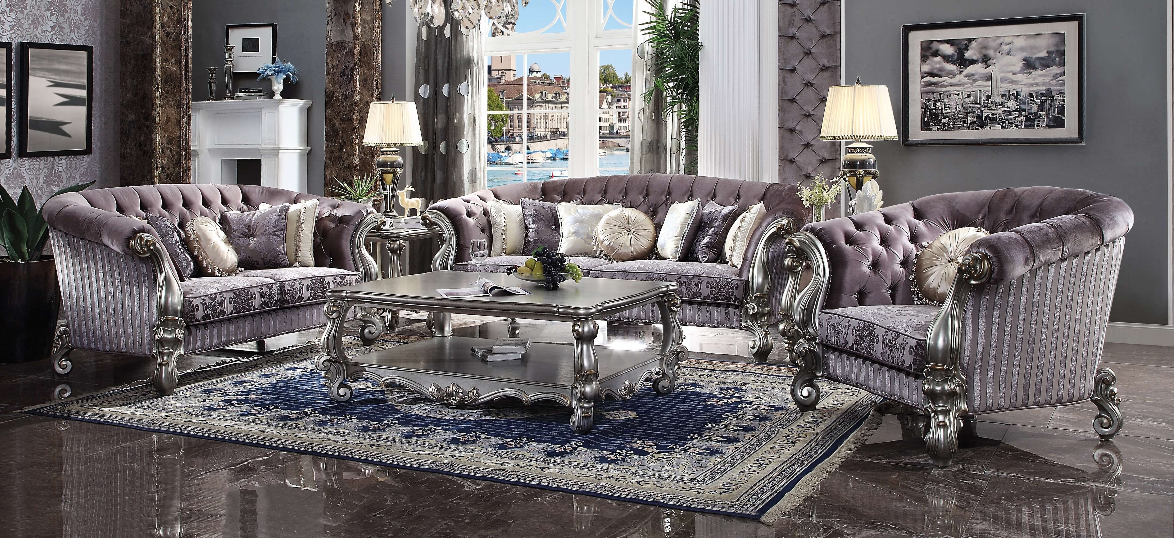 Versailles Fabric Velvet Tufted Chair