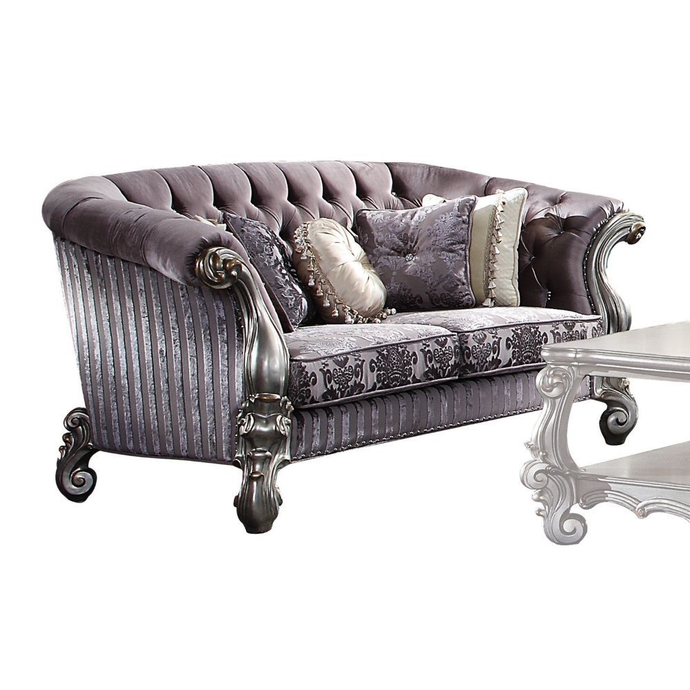 Versailles Fabric Velvet Tufted Living Room Set
