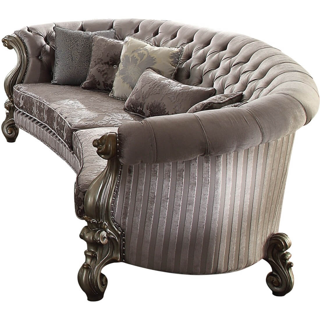 Versailles Oval Velvet Living Room Set