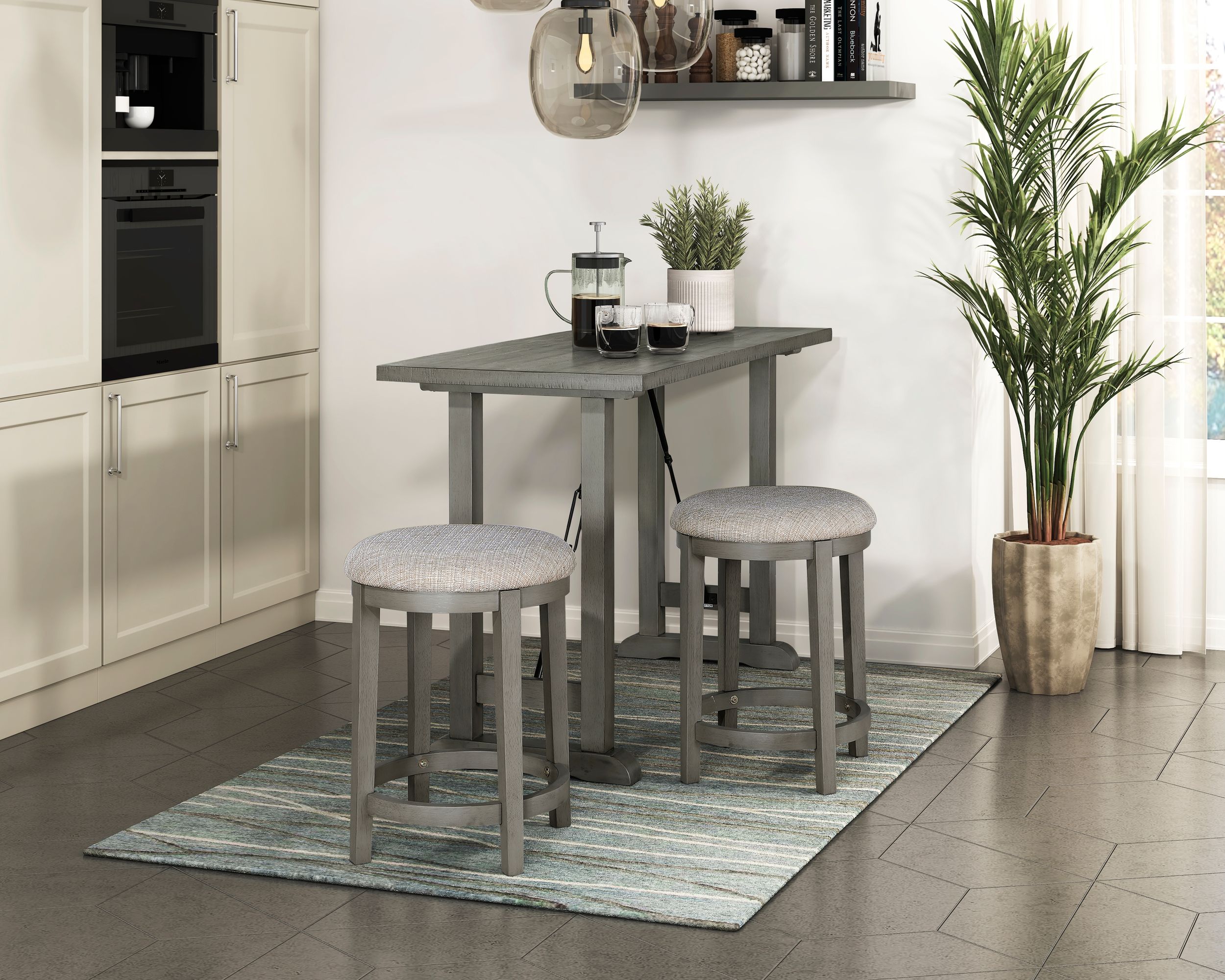 Auburndale Rectangular Wood Counter Height Table