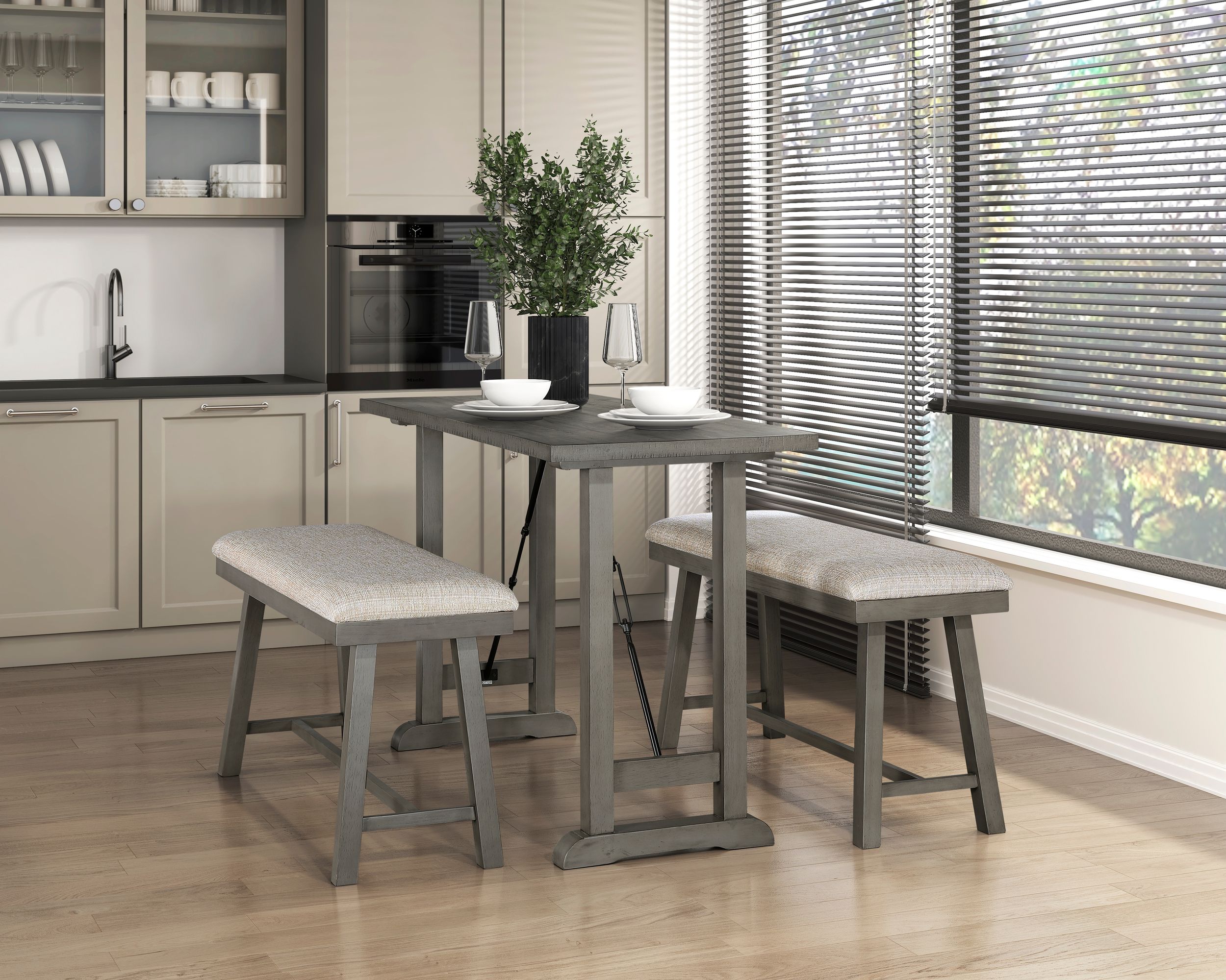 Auburndale Rectangular Wood Counter Height Table