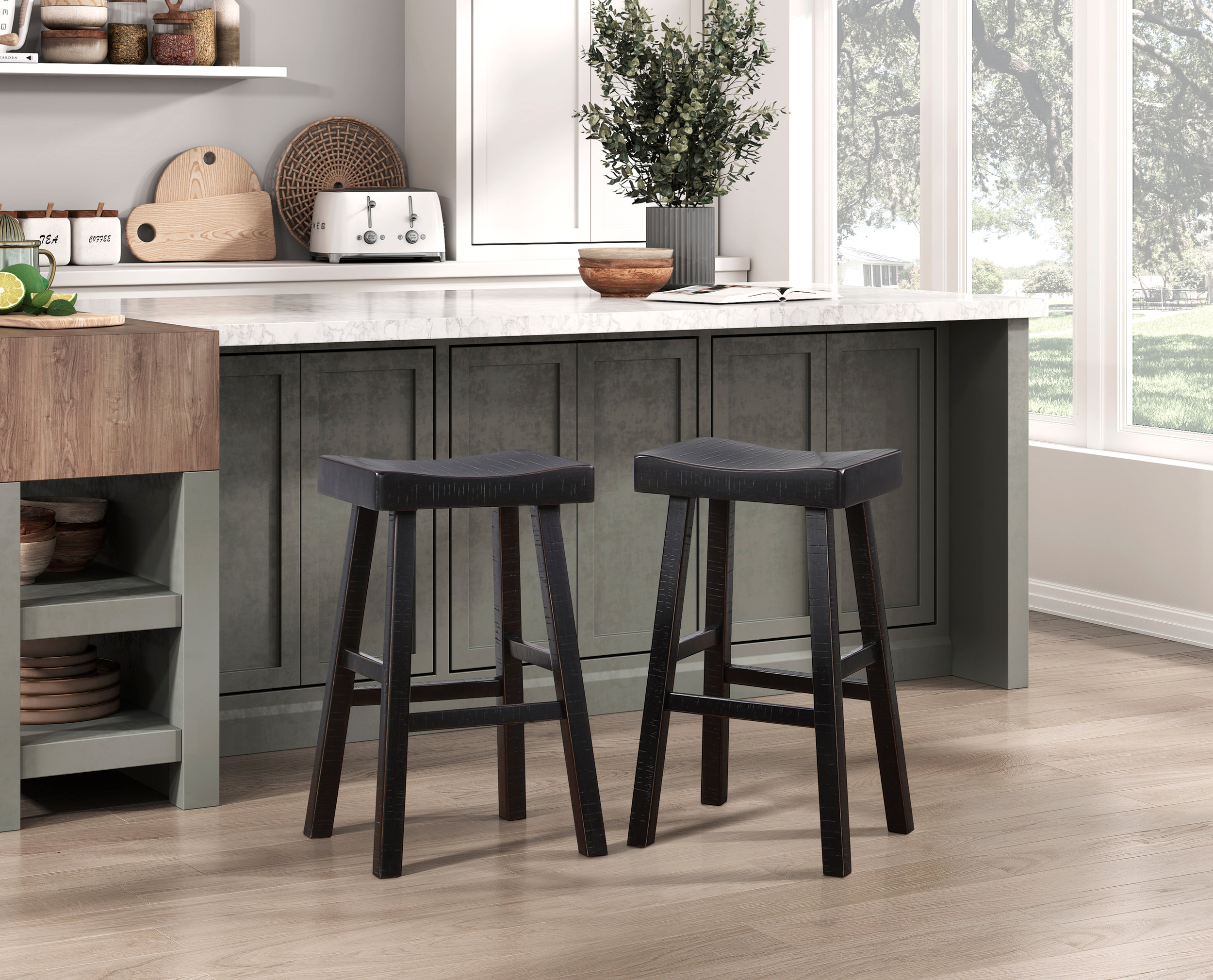 Caspian Wood 4-Piece Pack Pub Height Set