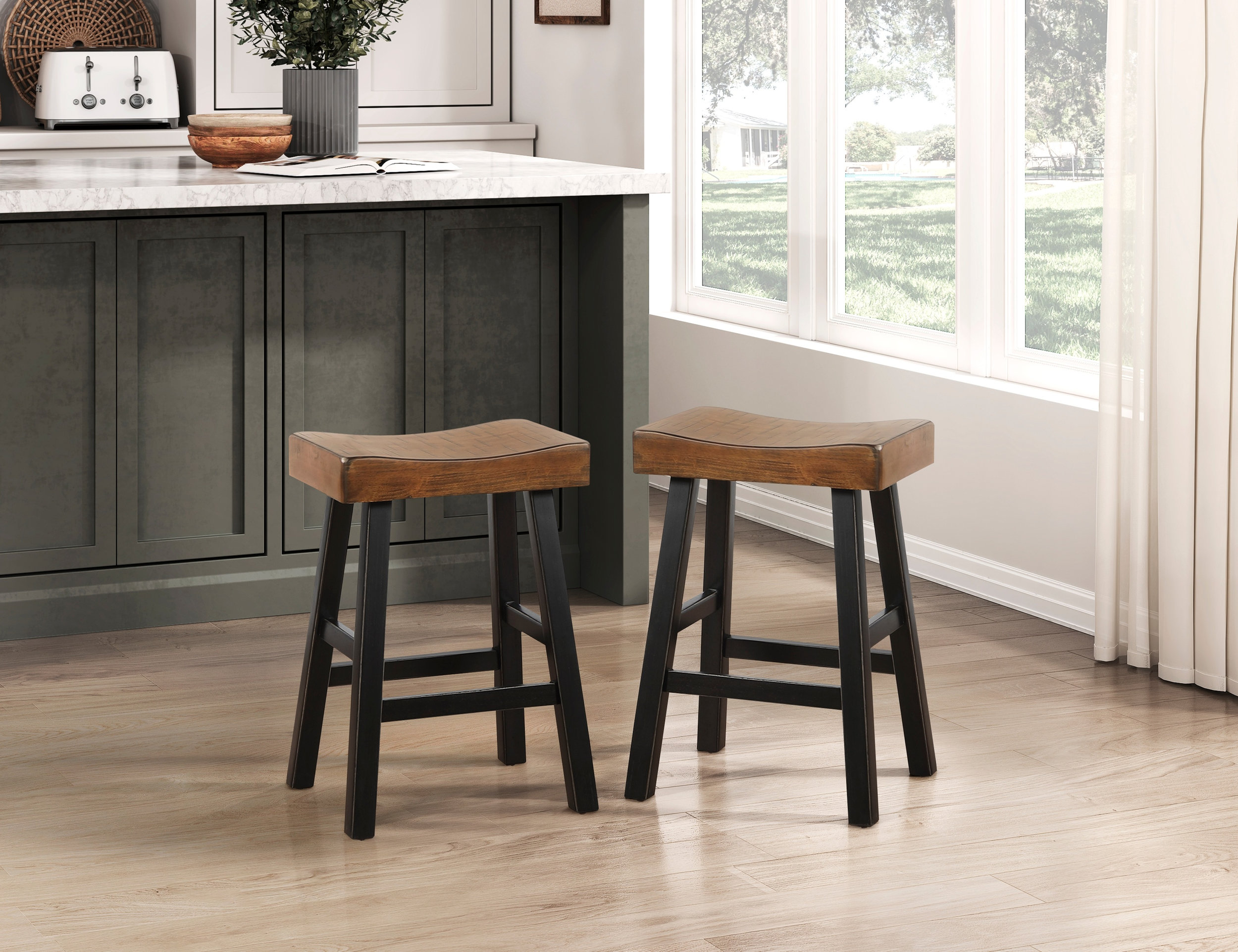Caspian Wood 4-Piece Pack Counter Height Set