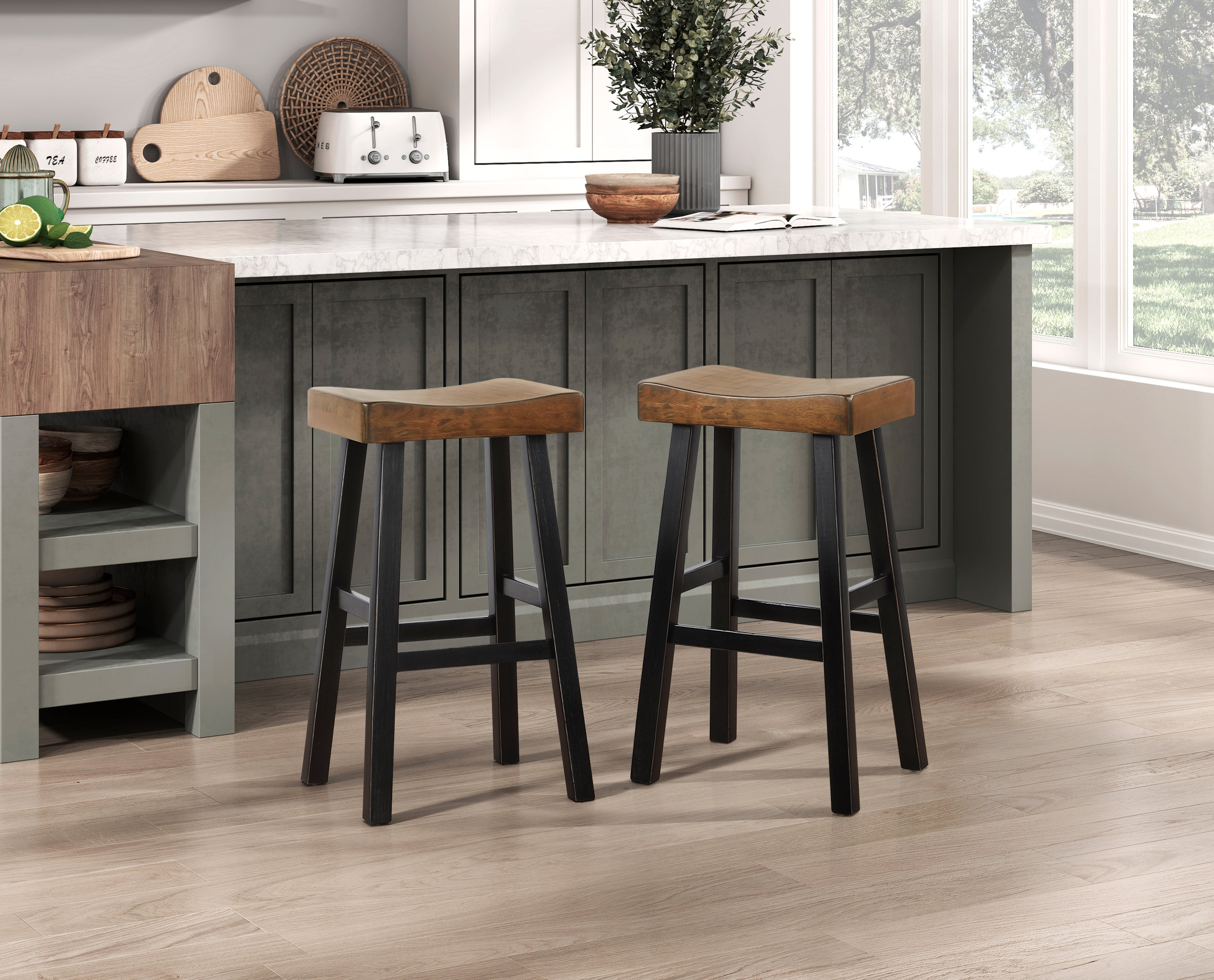 Caspian Wood 4-Piece Pack Pub Height Set