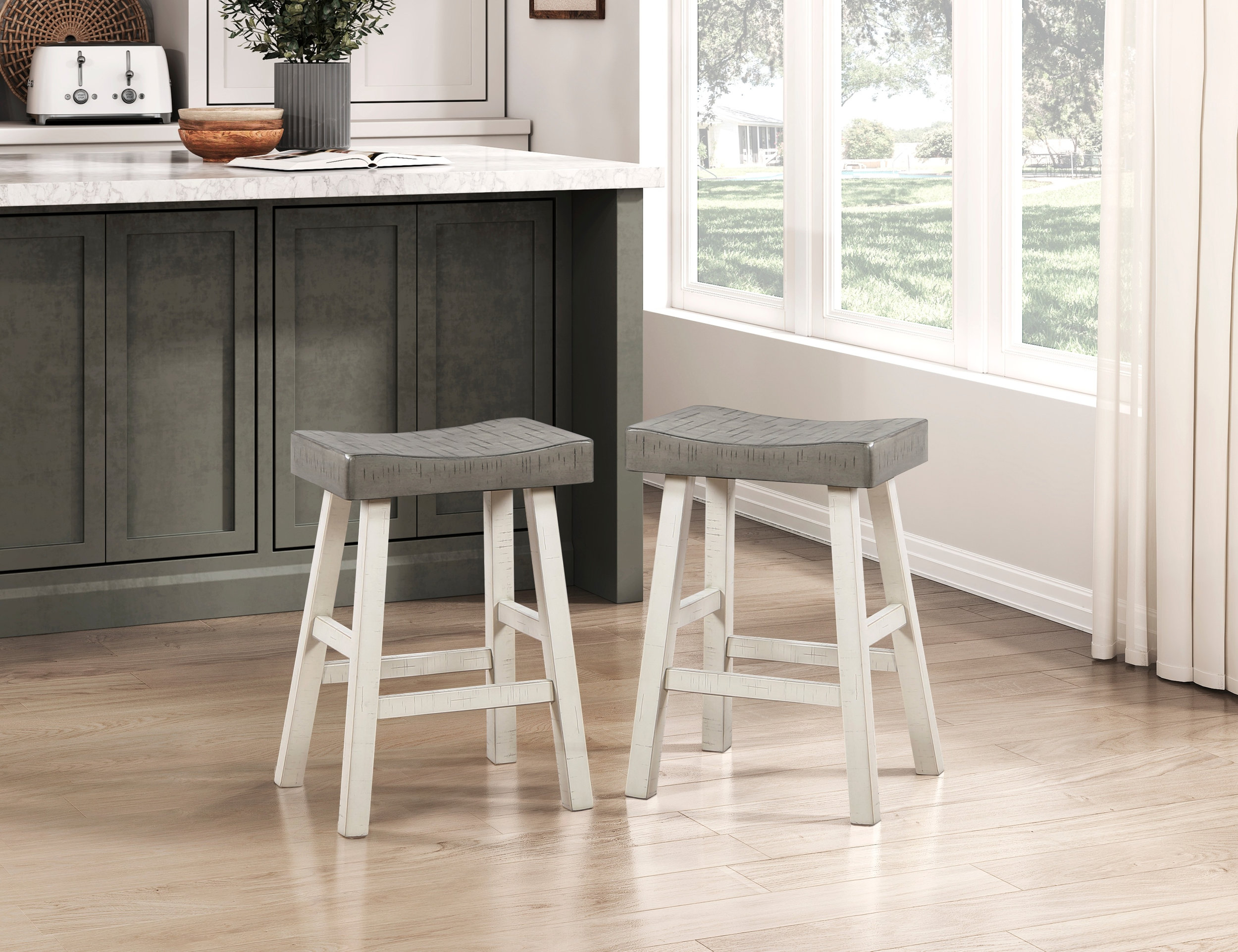 Caspian Wood 4-Piece Pack Counter Height Set